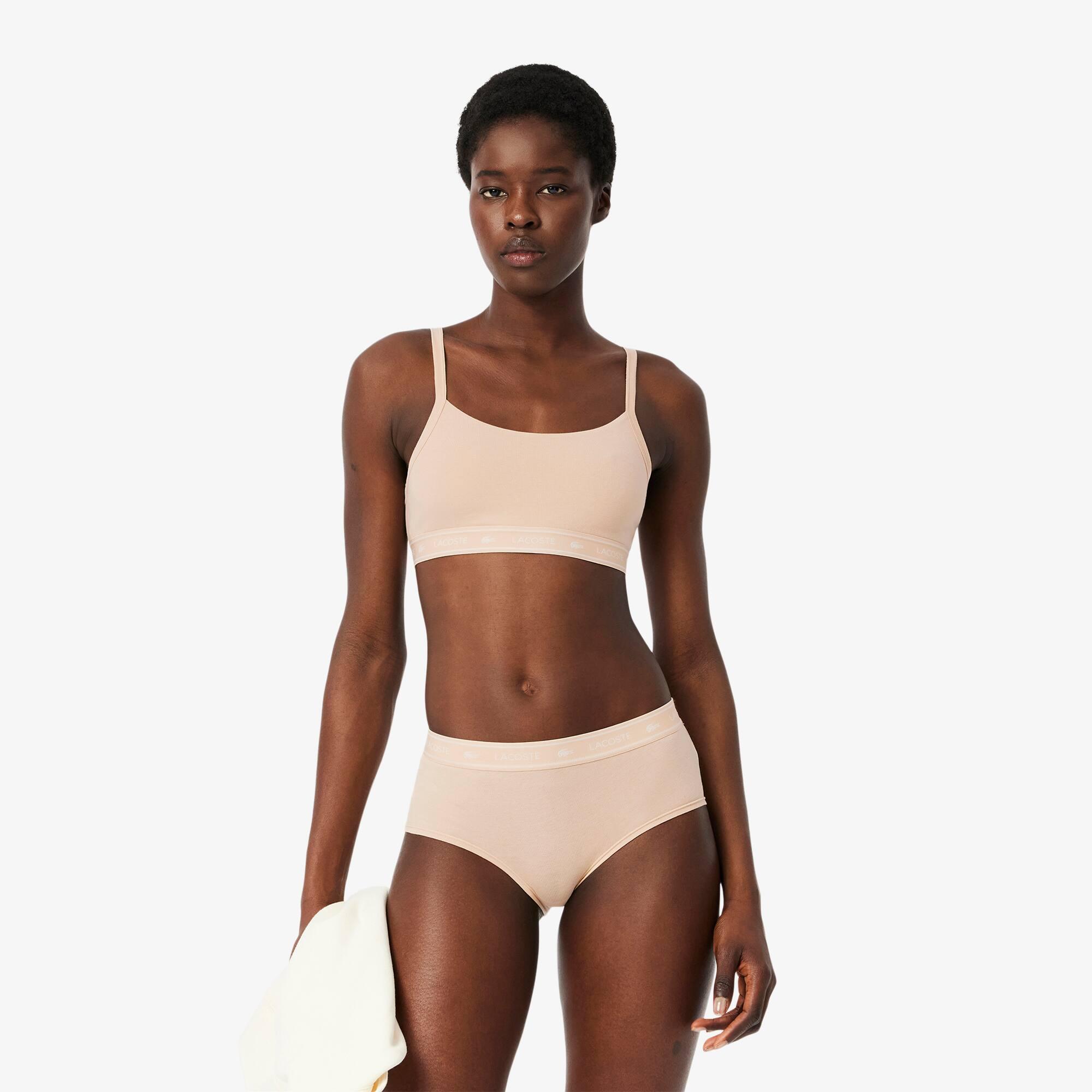 Stretch Cotton Logo Band Bralette Product Image