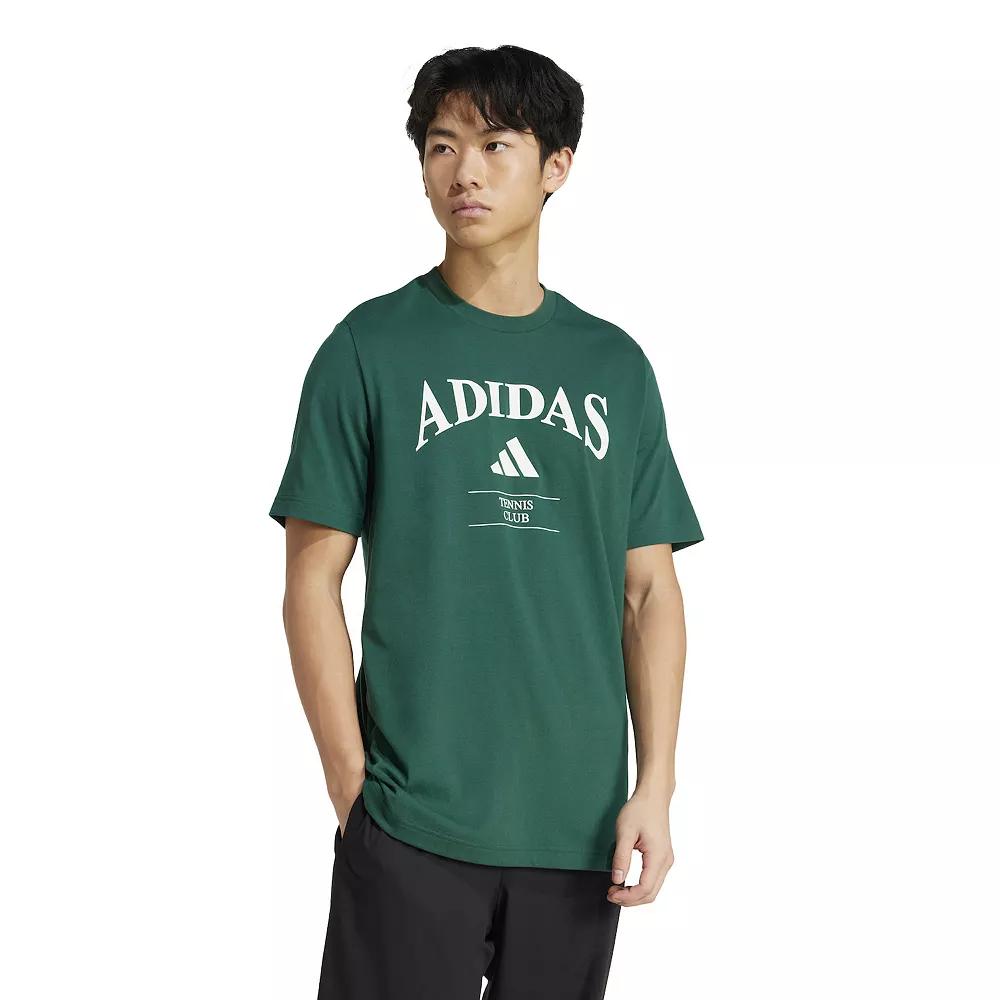 Men's adidas Tennis Jeu Sportswear T-Shirt, Size: Small, Collegiate Green Product Image