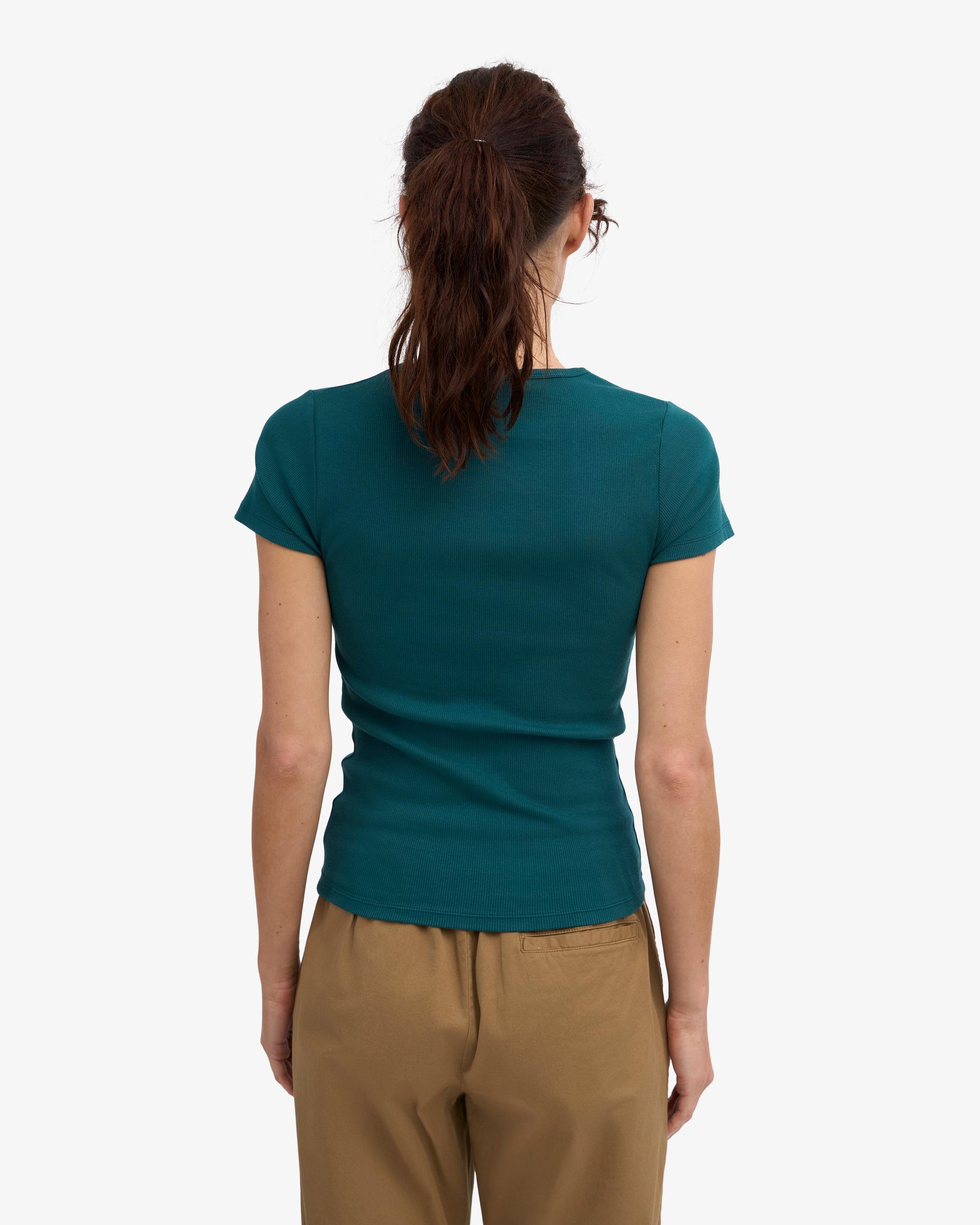 Organic Rib T-Shirt - Ocean Green Product Image