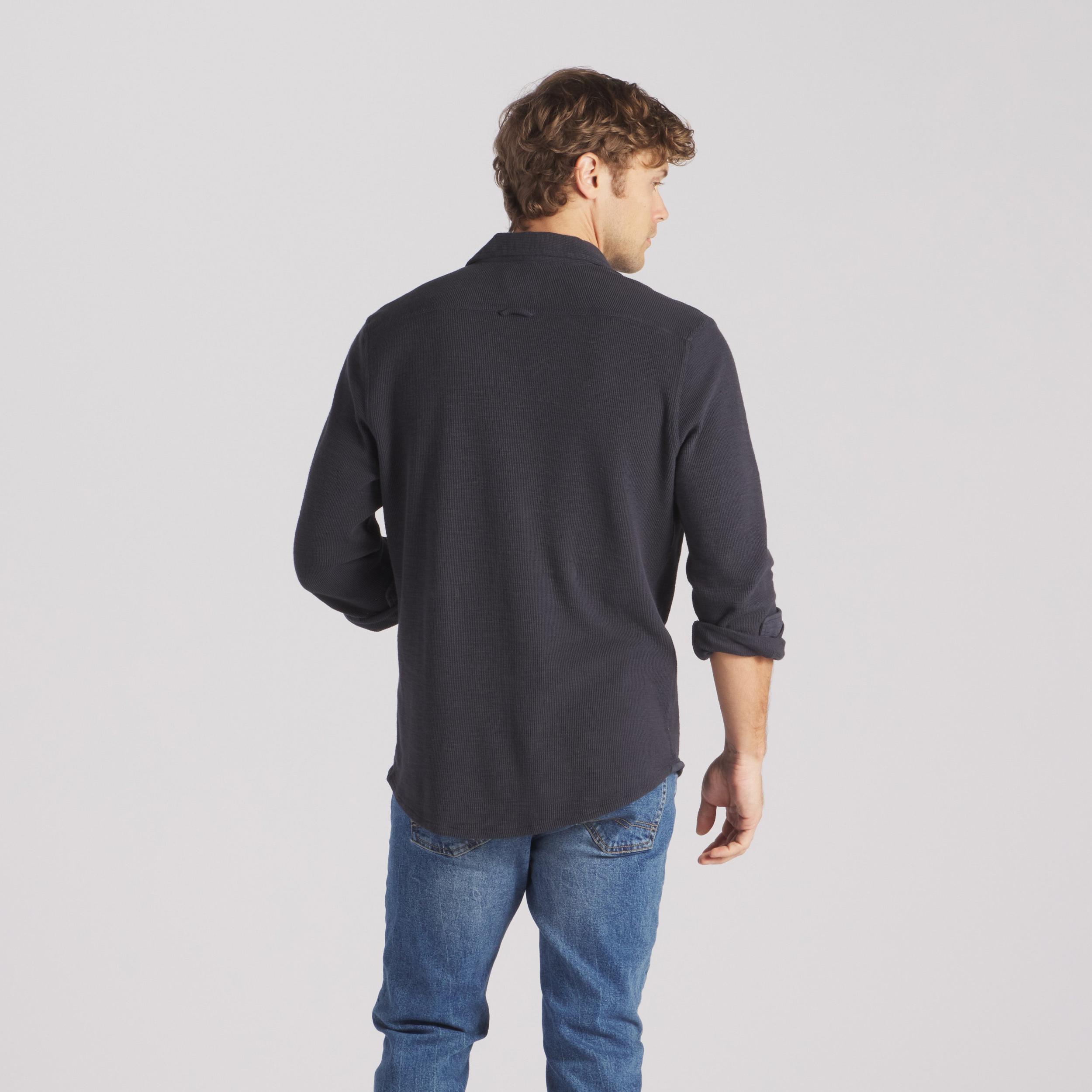 Waffle Hybrid Shirt - Dark Navy (Final Sale)* Product Image