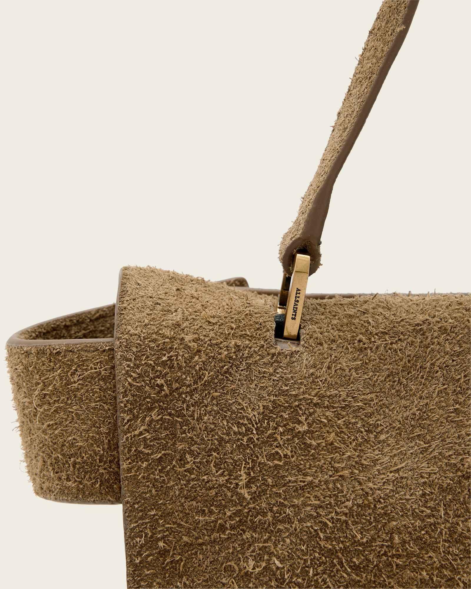 Ursa Suede Satchel Bag Biscuit Brown | ALLSAINTS US Product Image