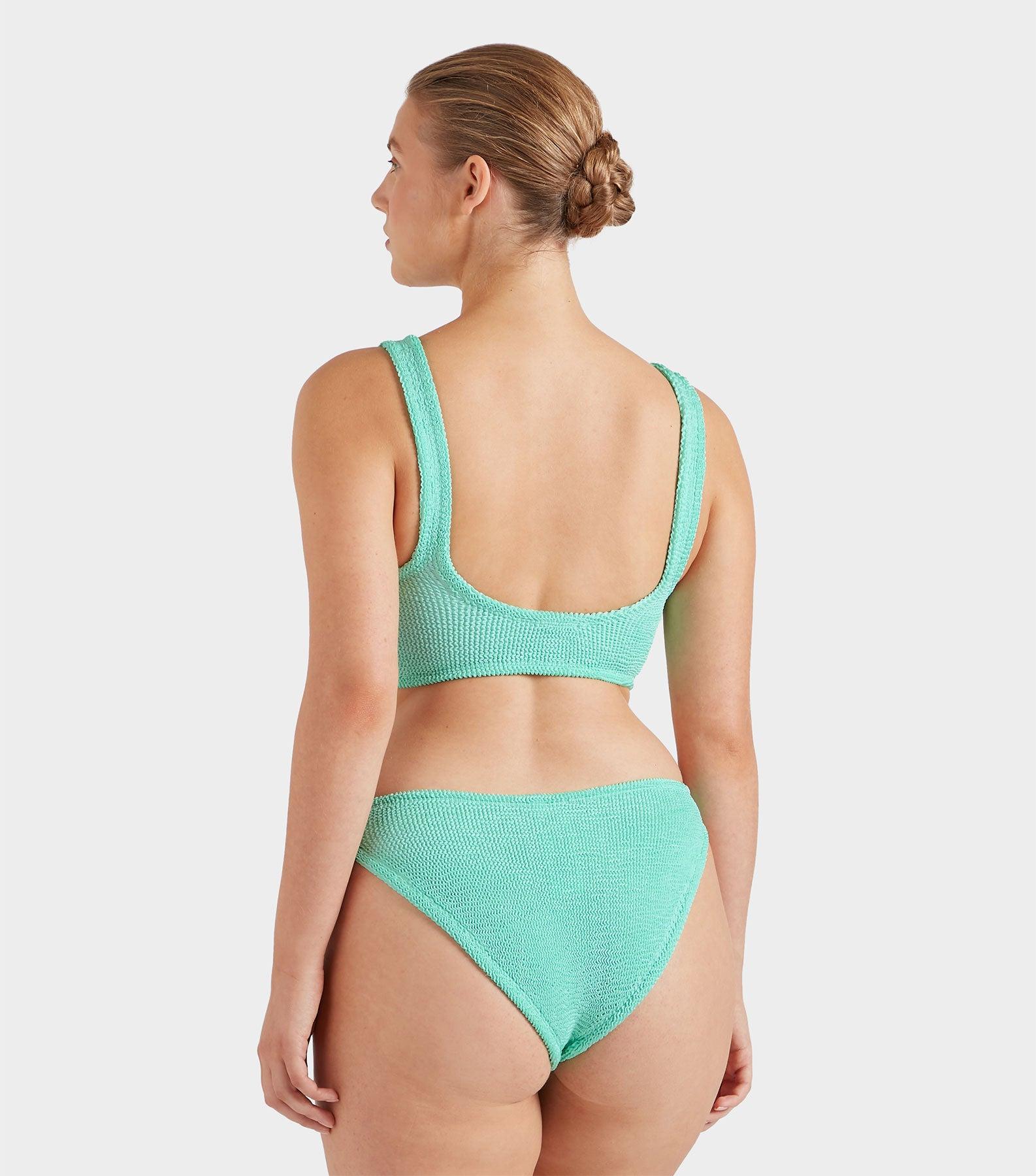 Julia Bikini With Pearly Hoop - Metallic Mint Product Image