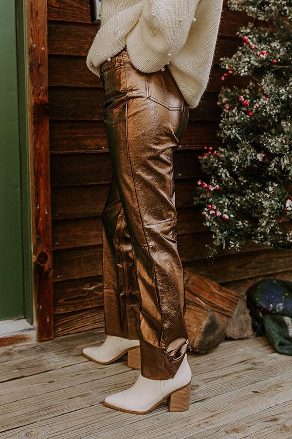 The Hudson High Waist Metallic Pants Product Image