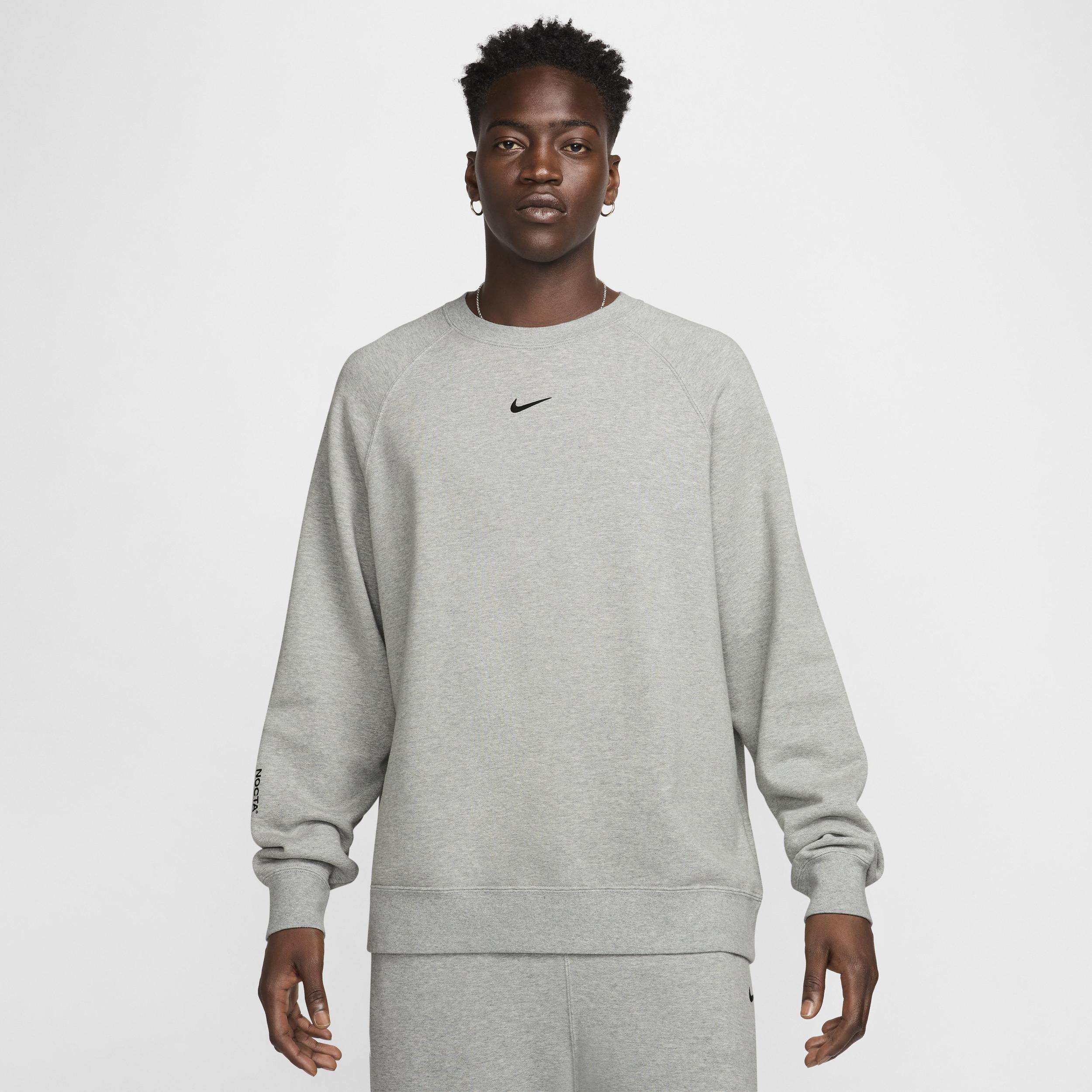 Nike Mens Nike NRG Nocta CS Fleece Crew - Mens Black/Dark Grey Heather Product Image