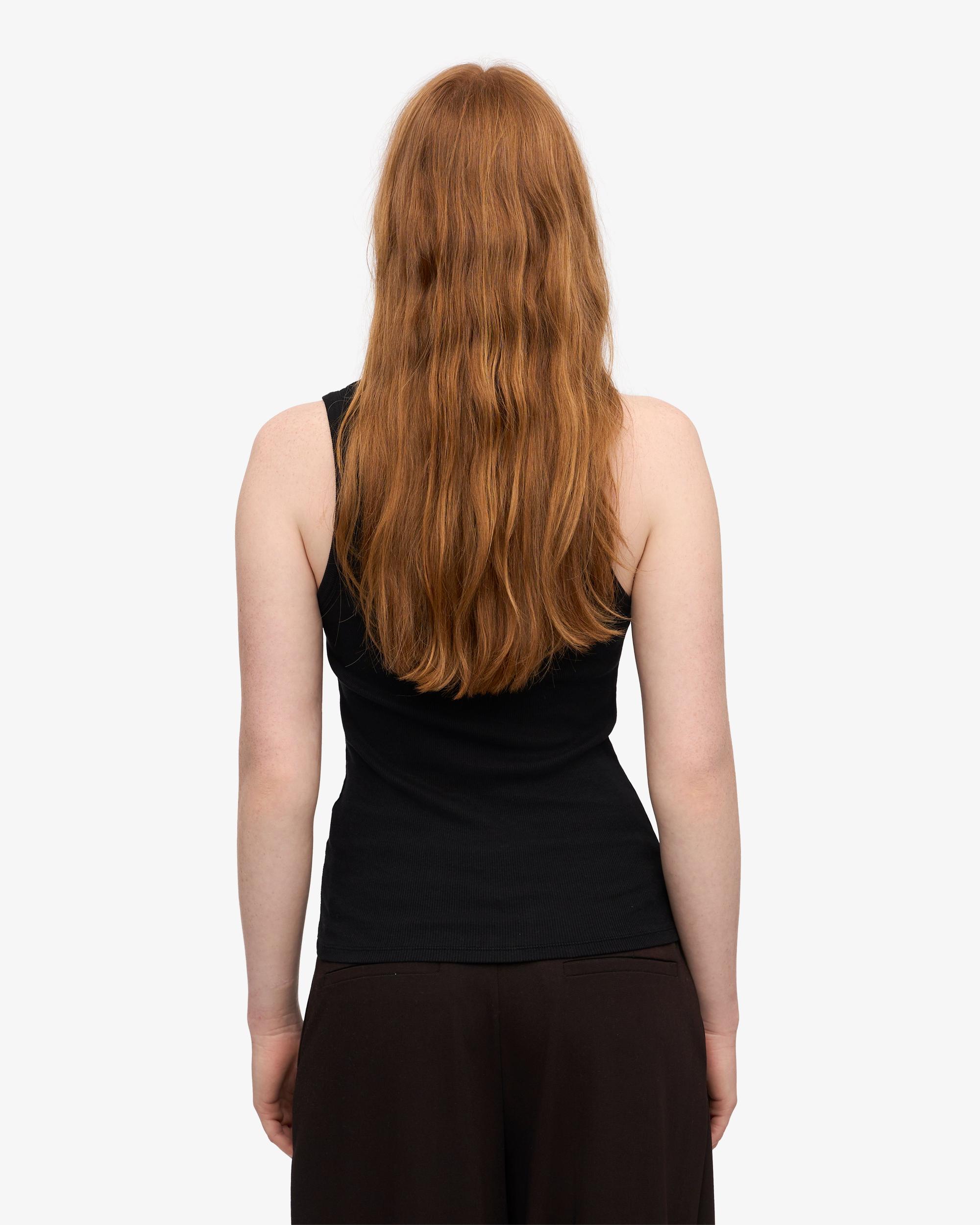 Women Organic Rib Tank Top - Coffee Brown Product Image