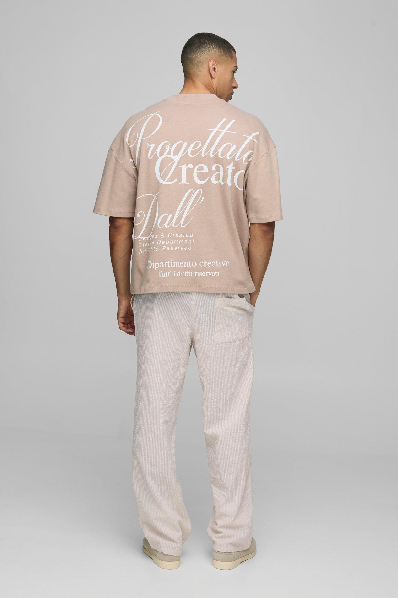 Elasticated Relaxed Fit Plain Seersucker Pants | boohooMAN USA Product Image