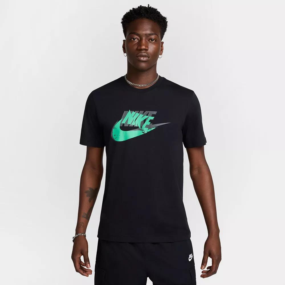 Men's Nike Double Logo Sportswear Tee, Size: Large, Black Product Image