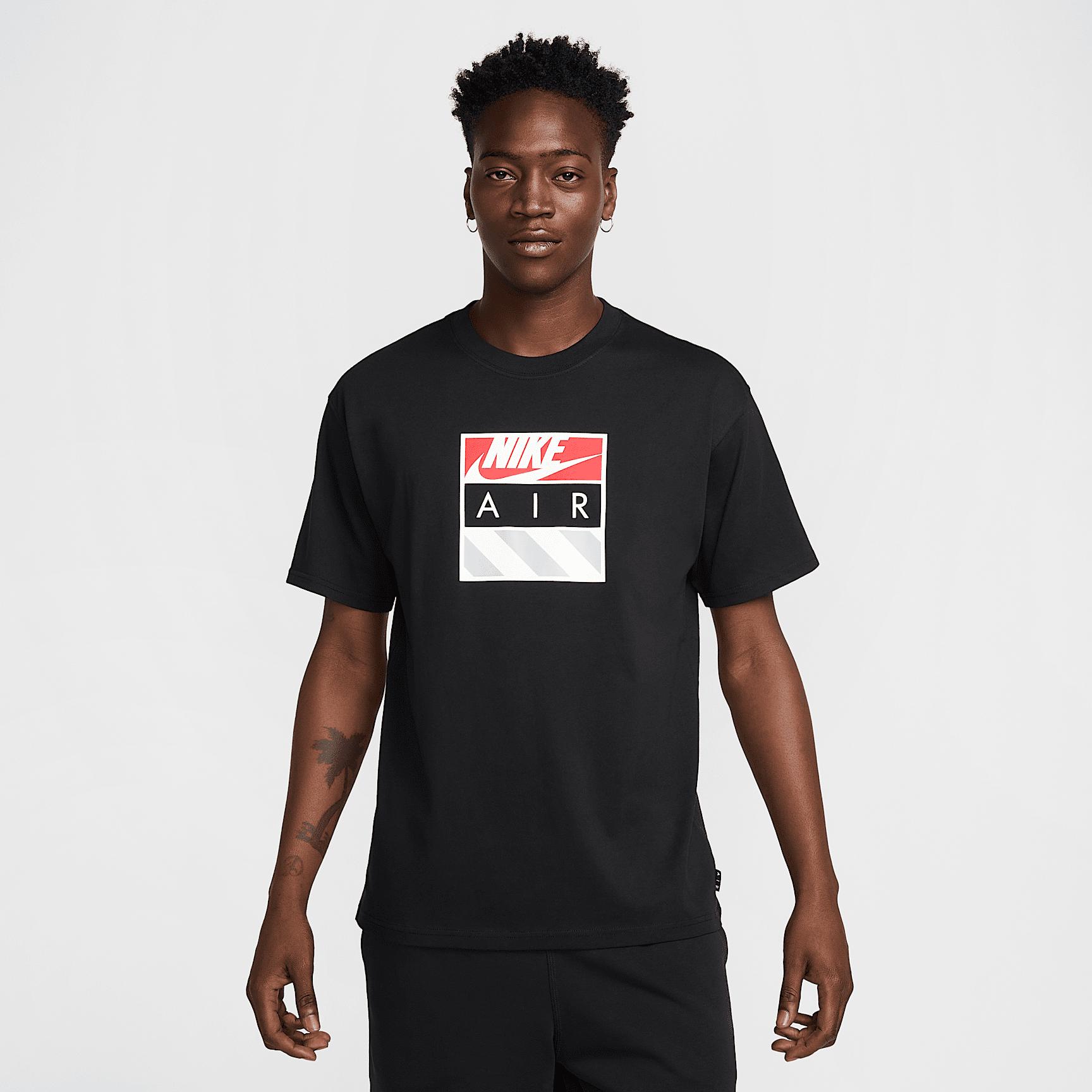 Nike Mens Nike NSW Air M90 T-Shirt - Mens White/Black Product Image