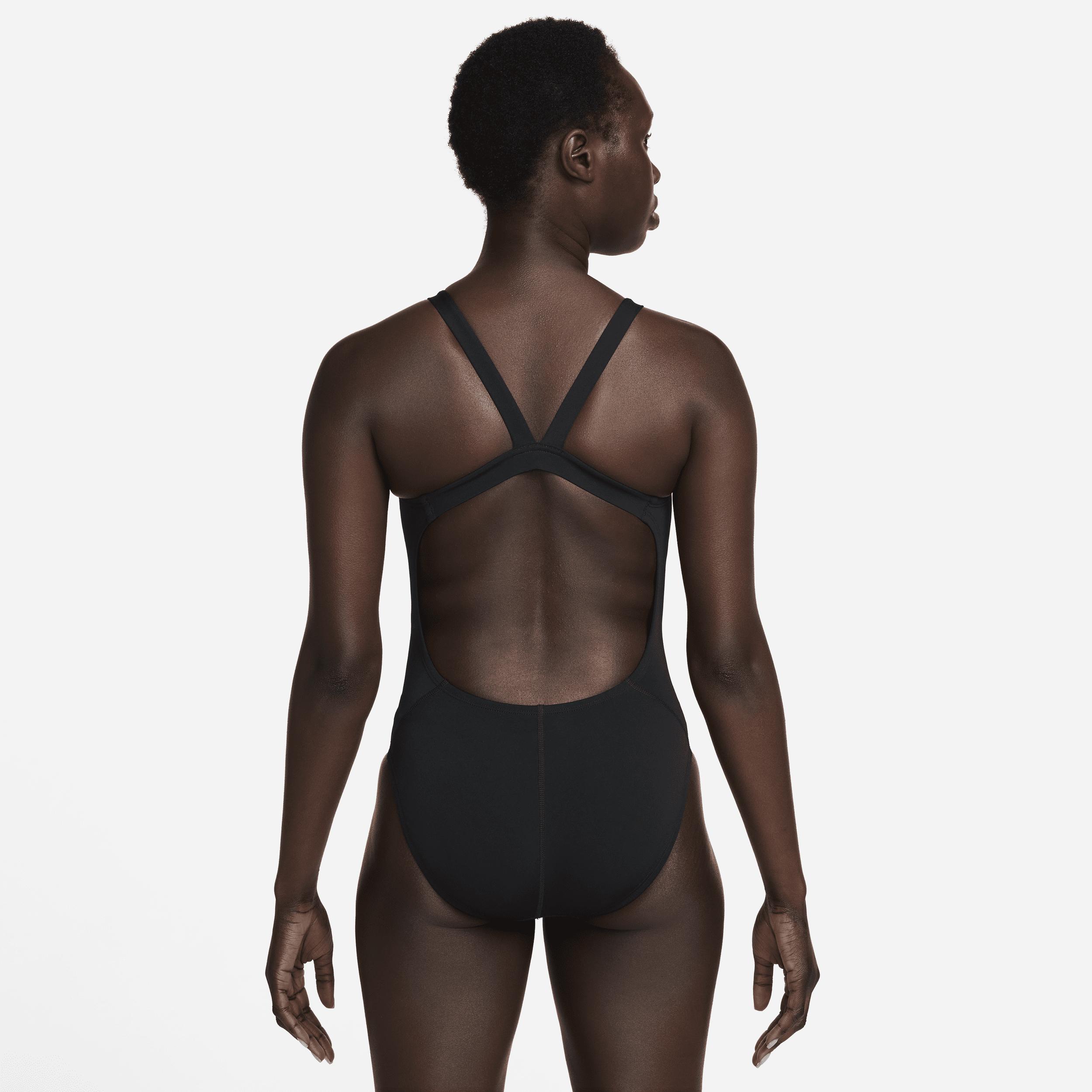 Nike Womens Poly Solid Fastback 1-Piece Swimsuit | CW9507-010 Product Image