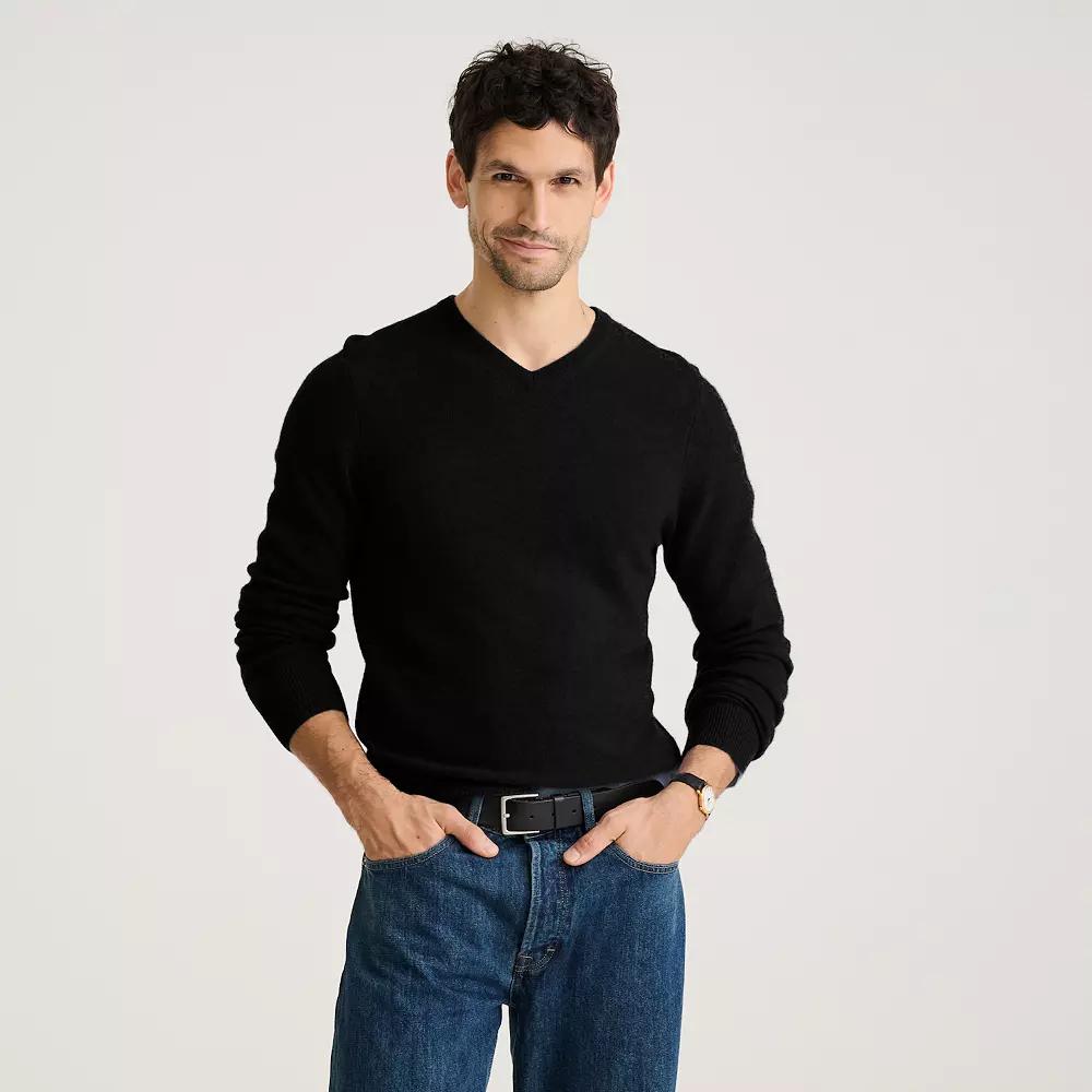 Men's NAADAM Soft Collection V-Neck Cashmere Sweater, Size: XS, Black Product Image