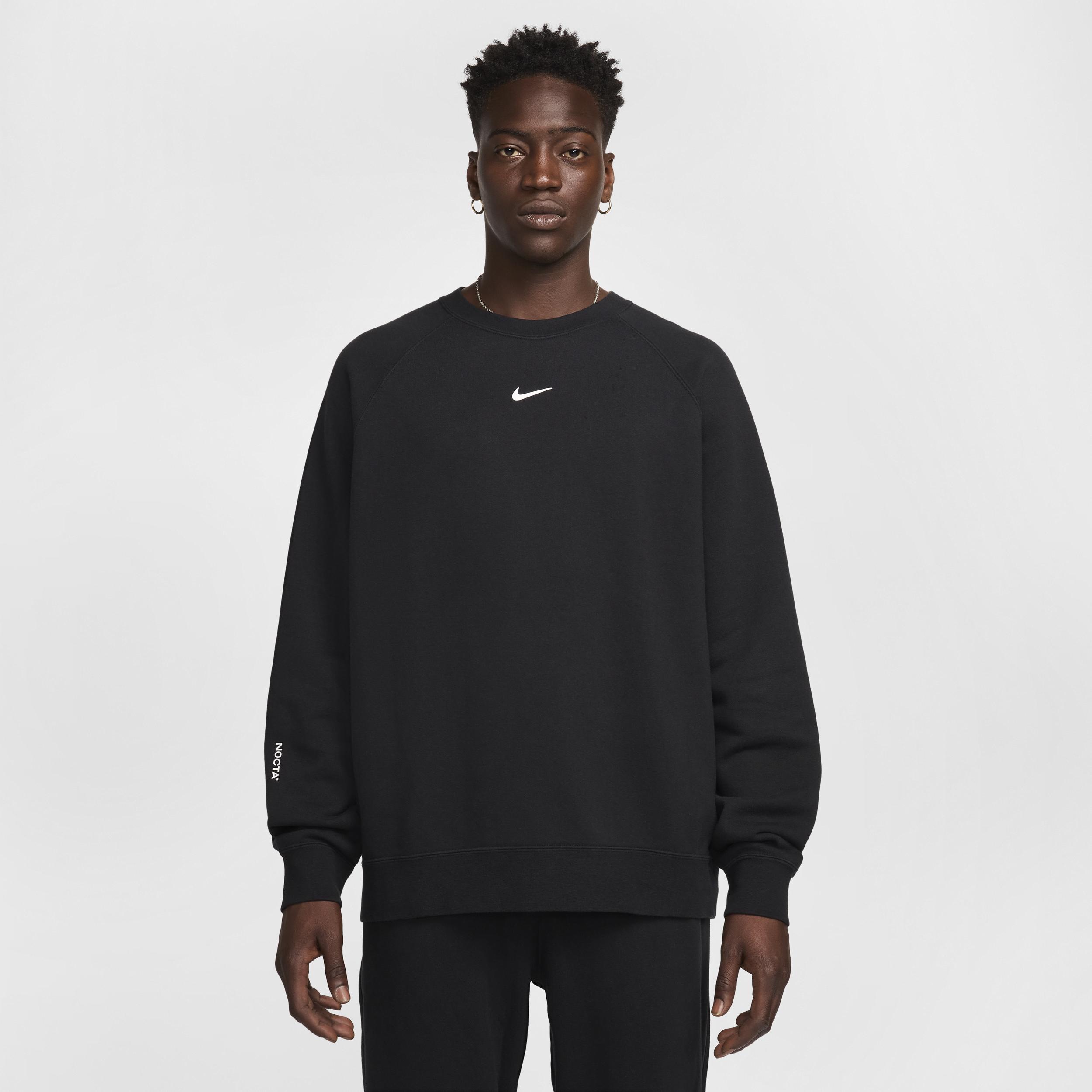 Nike Mens Nike NRG Nocta CS Fleece Crew - Mens Black/White Product Image