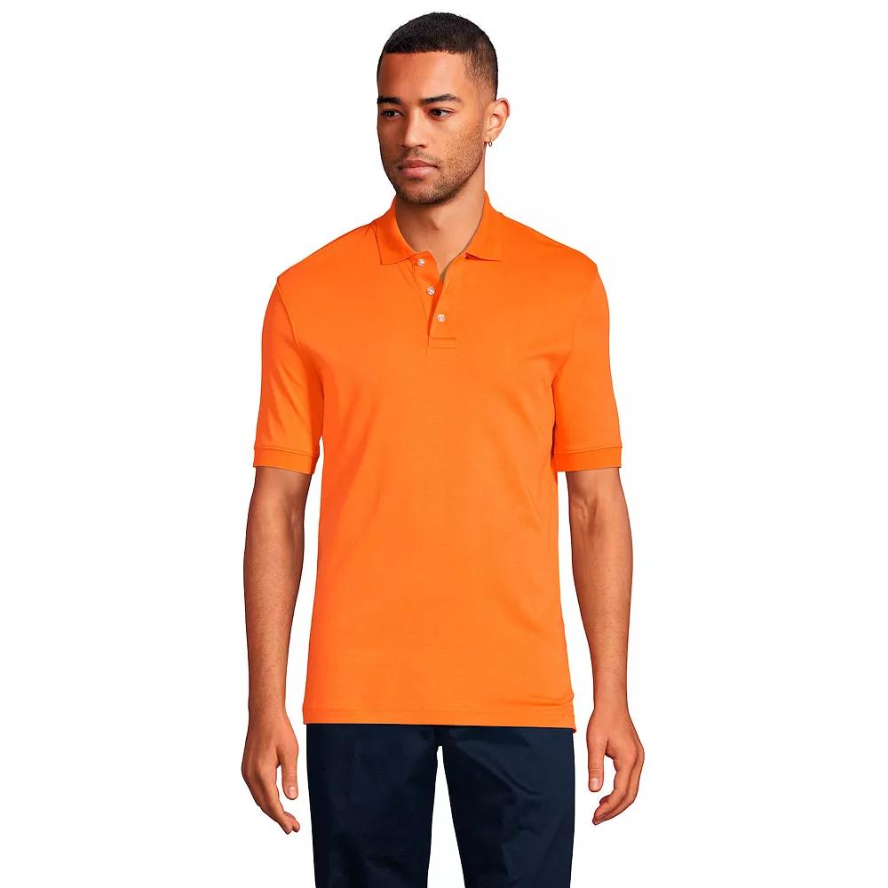Men's Lands' End Short Sleeve Interlock Polo Shirt,  Product Image