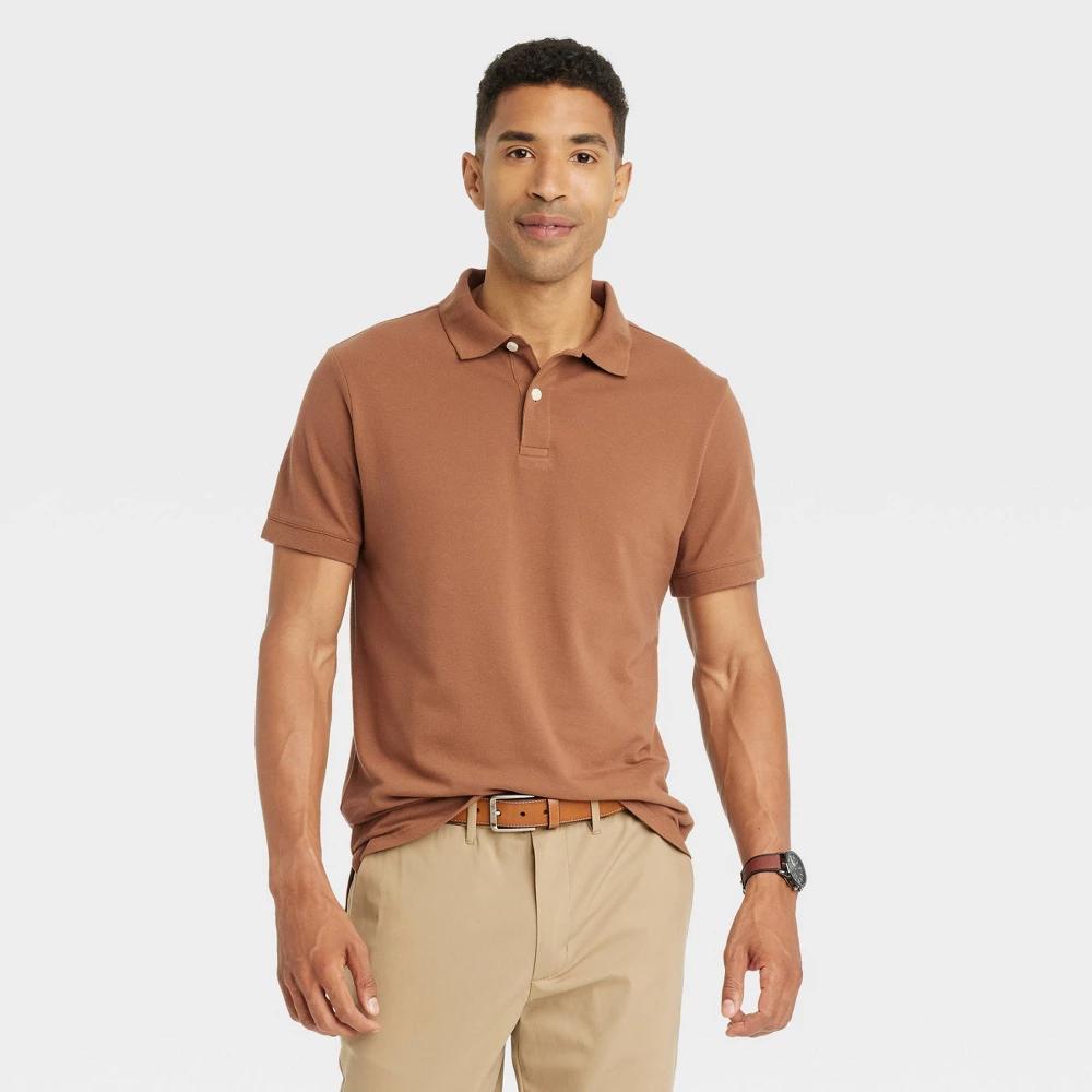 Men's Every Wear Polo Shirt - Goodfellow & Co™ Saddle Brown S Product Image