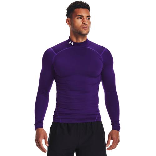 Under Armour Mens Under Armour CG Armour Comp Mock - Mens Black/Charcoal Lt Heather Product Image