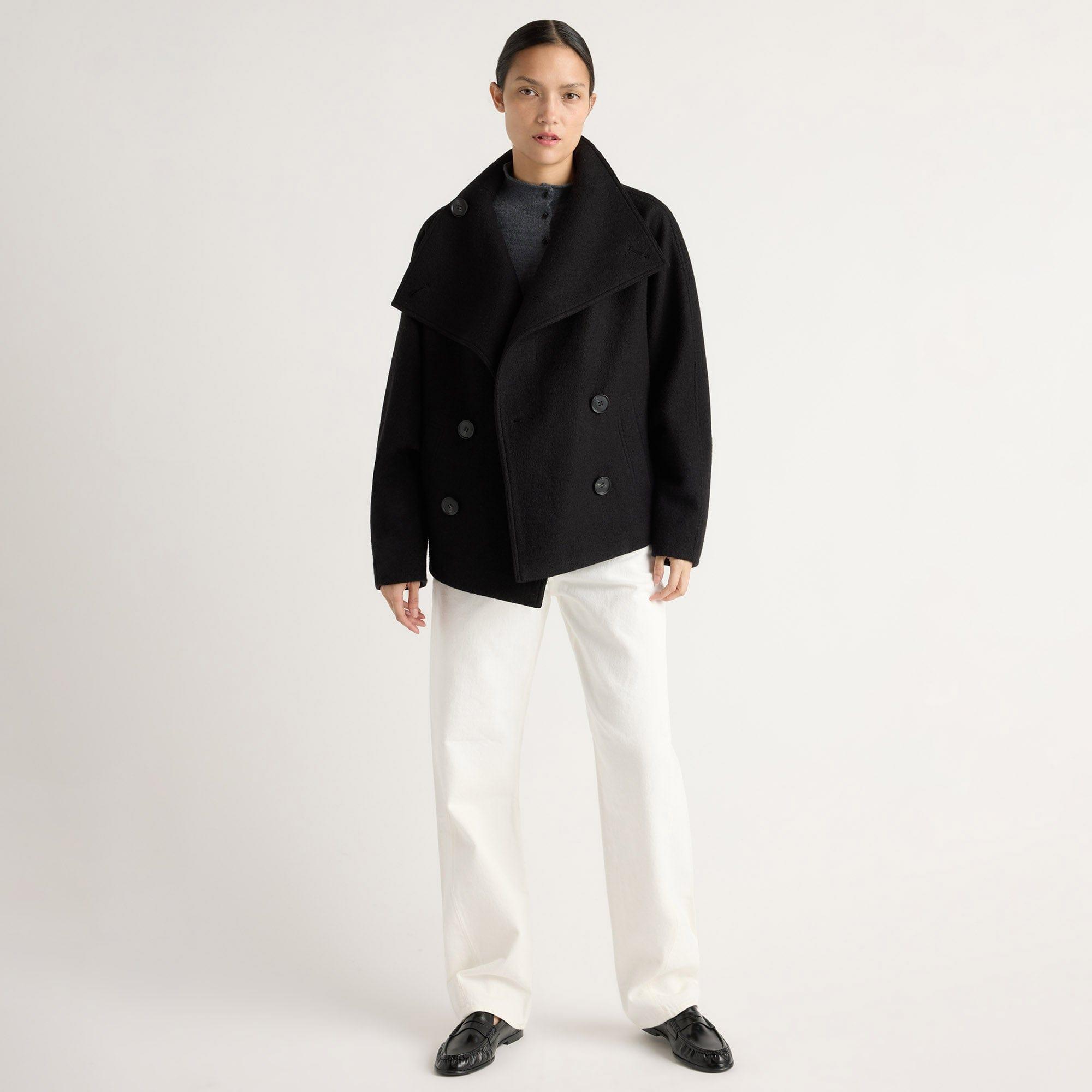 Vashti Wool-Blend Collared Peacoat Product Image