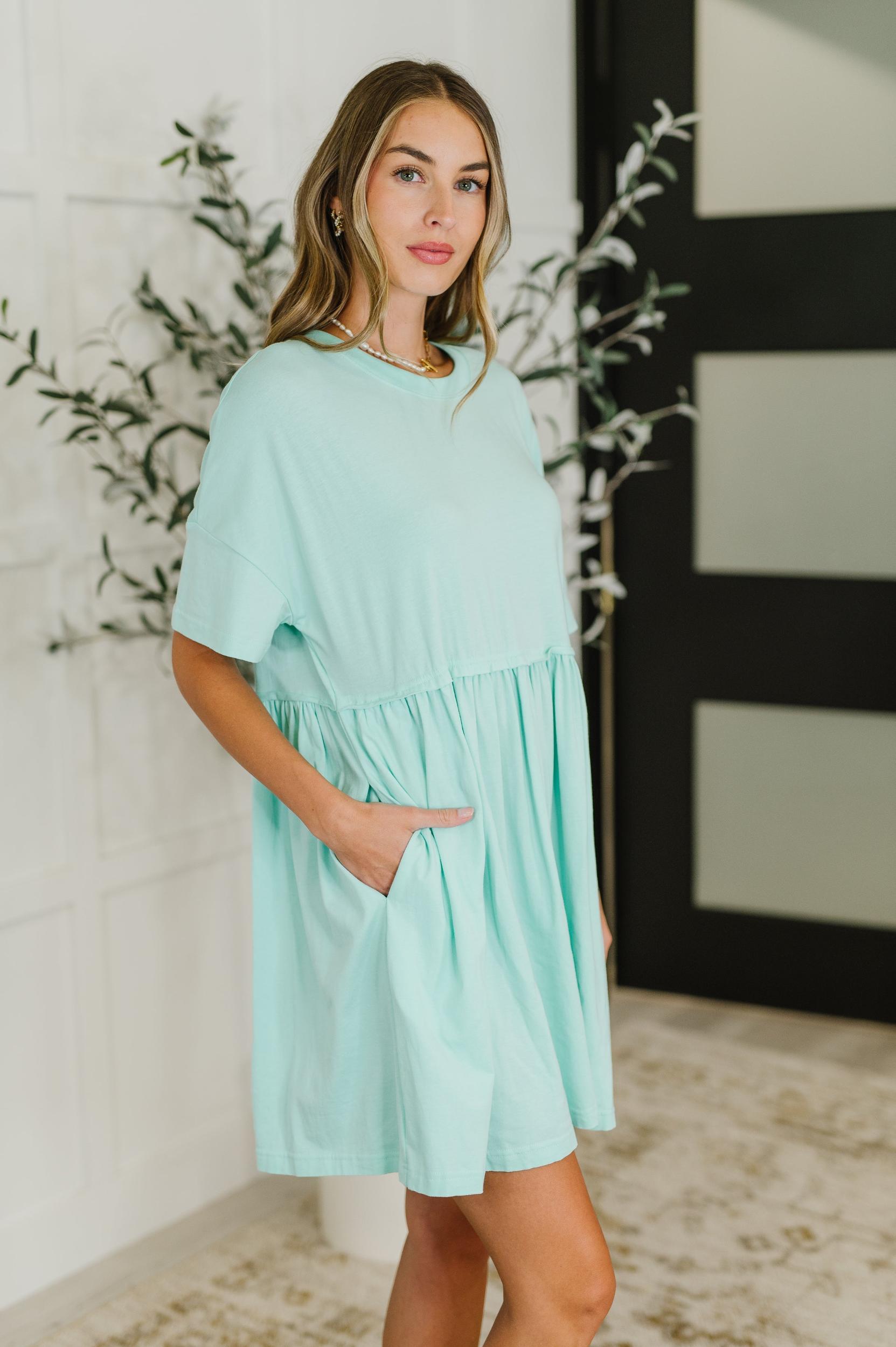 Travel Plush Knit Dress in Soft Teal (Online Exclusive) Female Product Image