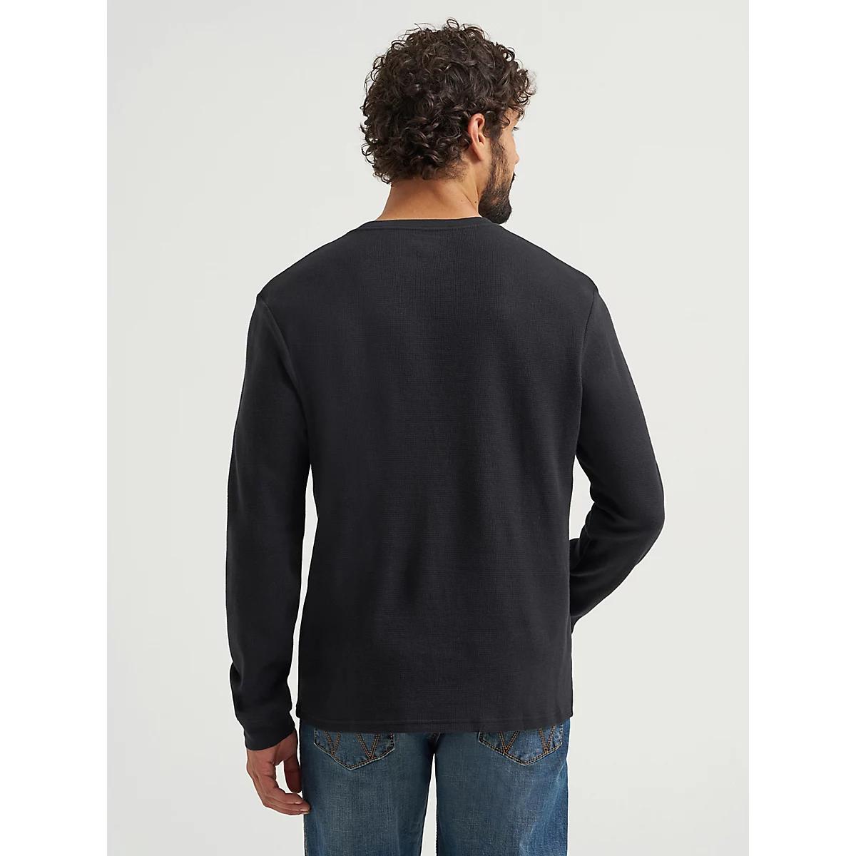 Men's Wrangler Graphic Thermal Long Sleeve T-Shirt in Jet Product Image