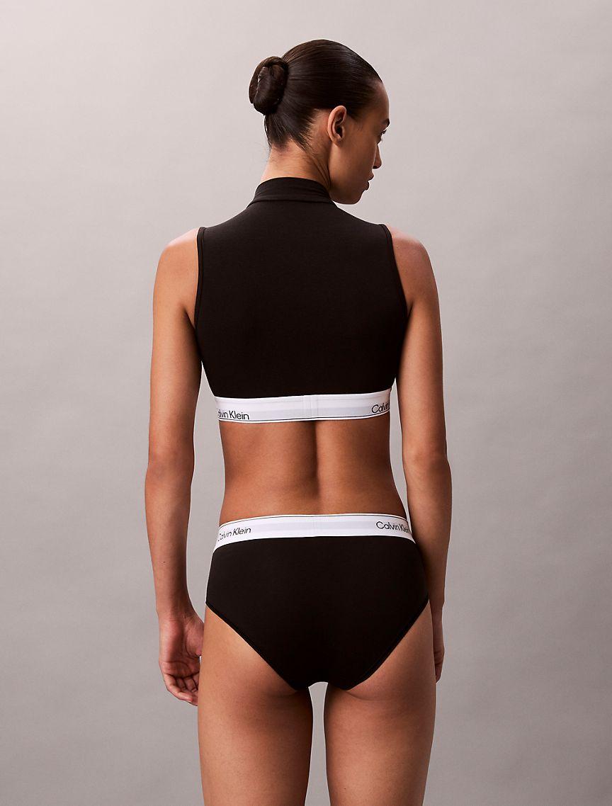 Icon Cotton Modal Lightly Lined Mockneck Bralette Product Image