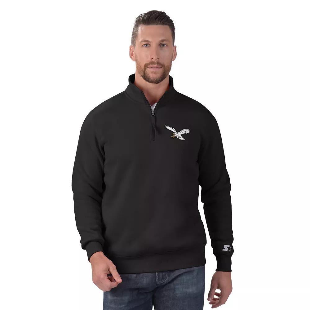 Men's Starter Black Baltimore Ravens Classic Quarter-Zip Pullover Sweatshirt,  Product Image