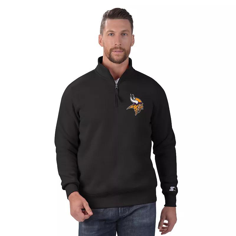 Men's Starter Black Baltimore Ravens Classic Quarter-Zip Pullover Sweatshirt,  Product Image