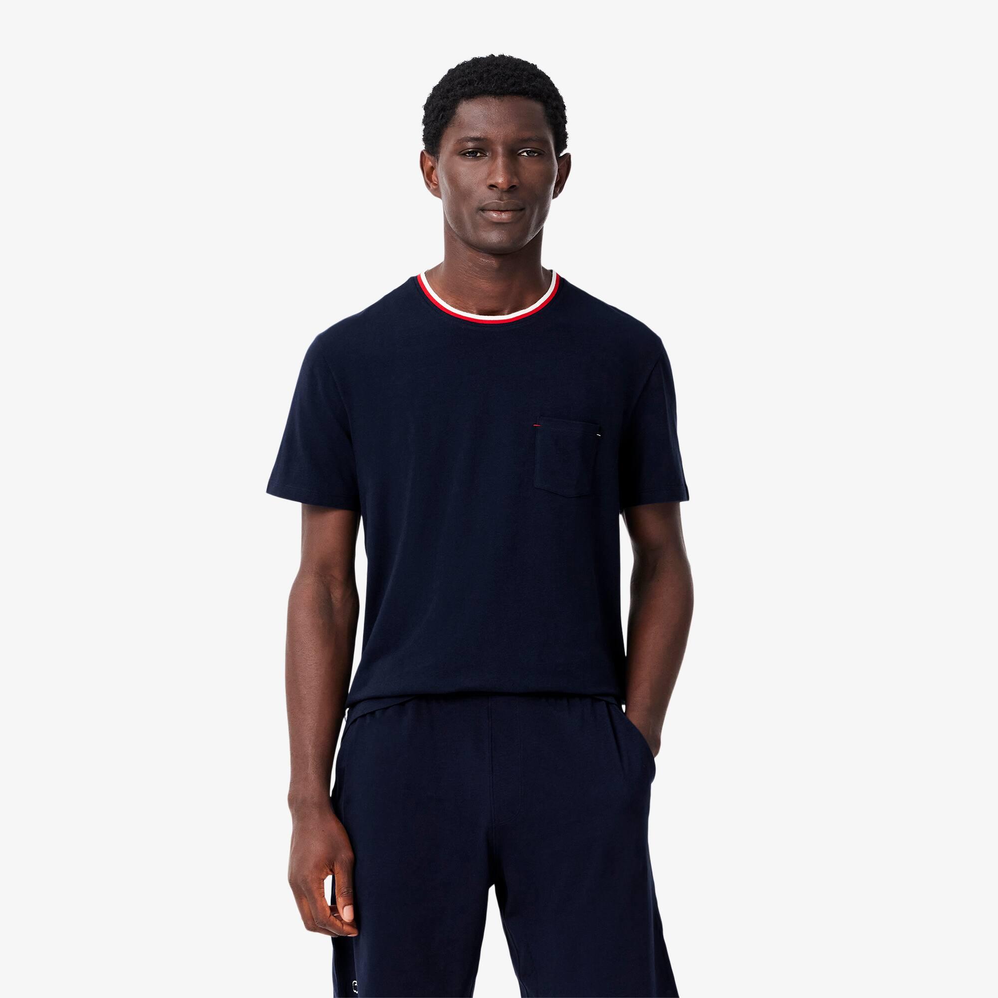 Contrast Neck Pyjama Top Product Image