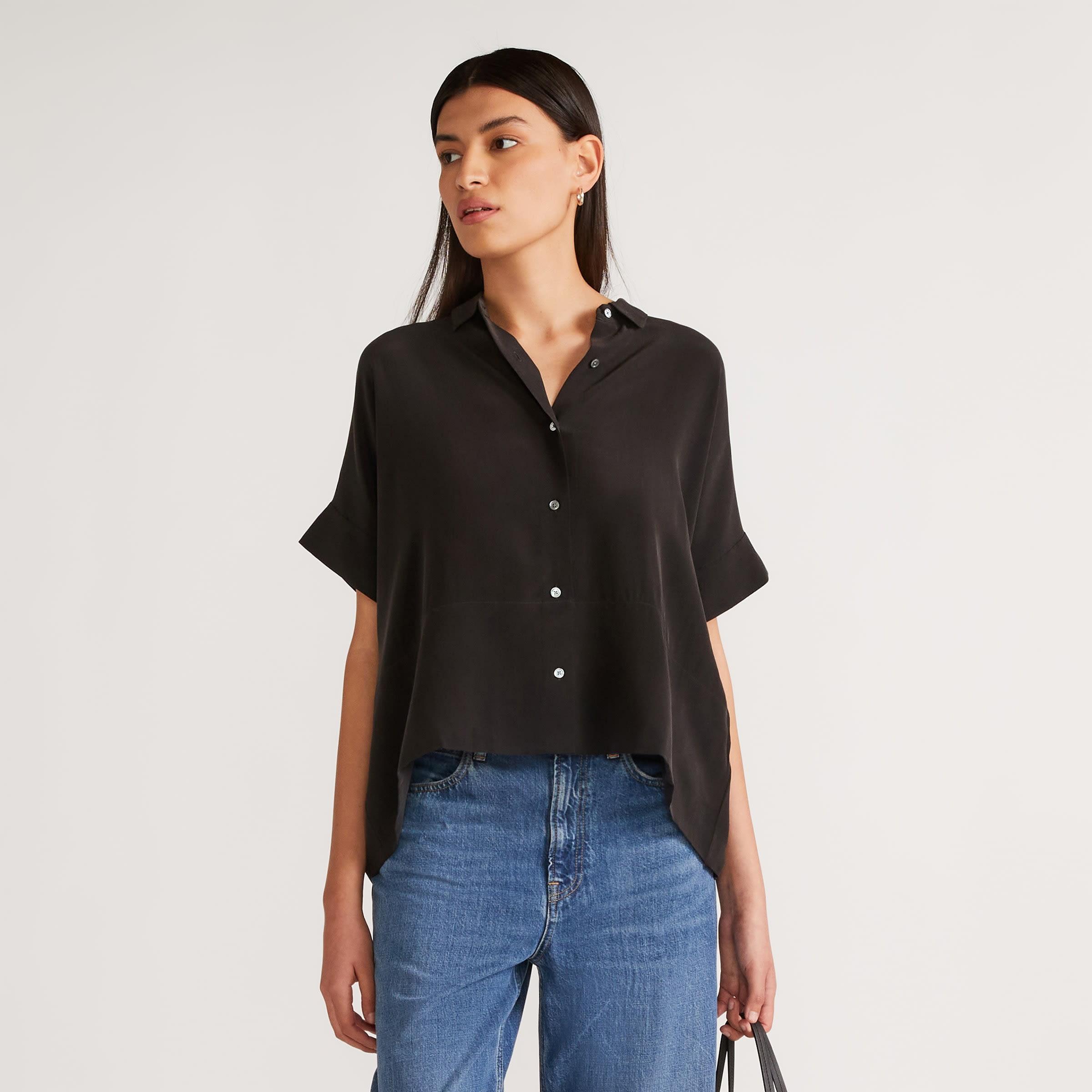 Womens Boxy Shirt in Washable Silk by Everlane Size 0 Product Image