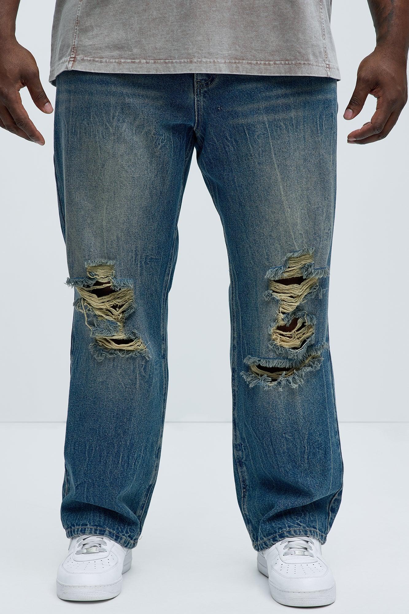 Brentonwood Distressed Straight Jeans - Vintage Blue Wash Product Image