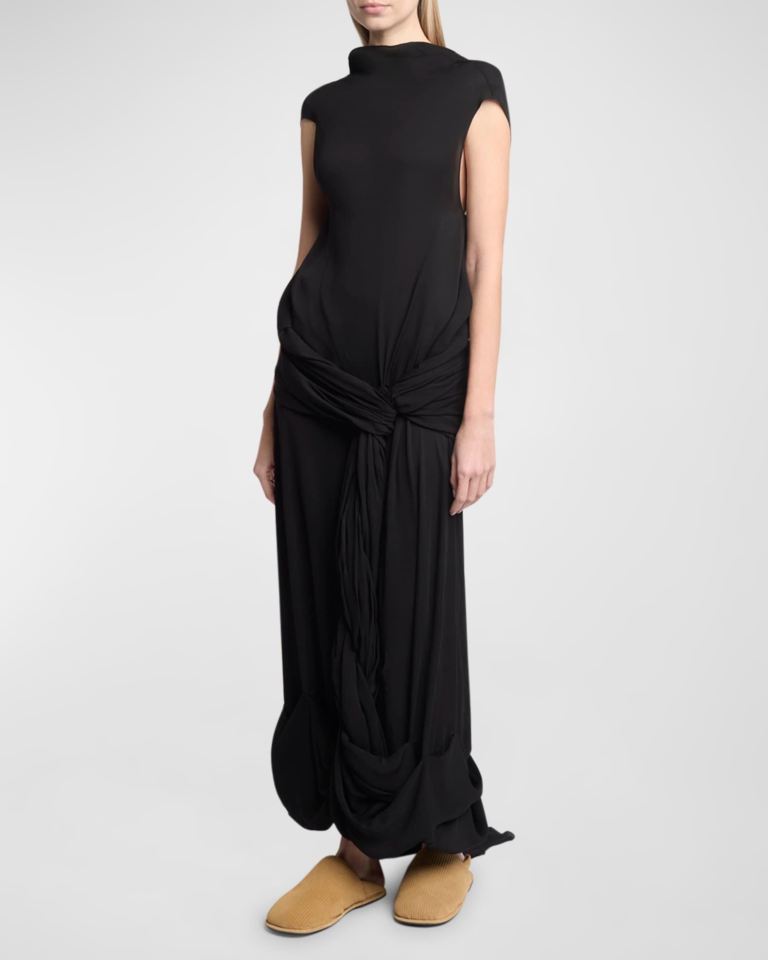 Twisted Drape Sleeveless Backless Maxi Dress Product Image