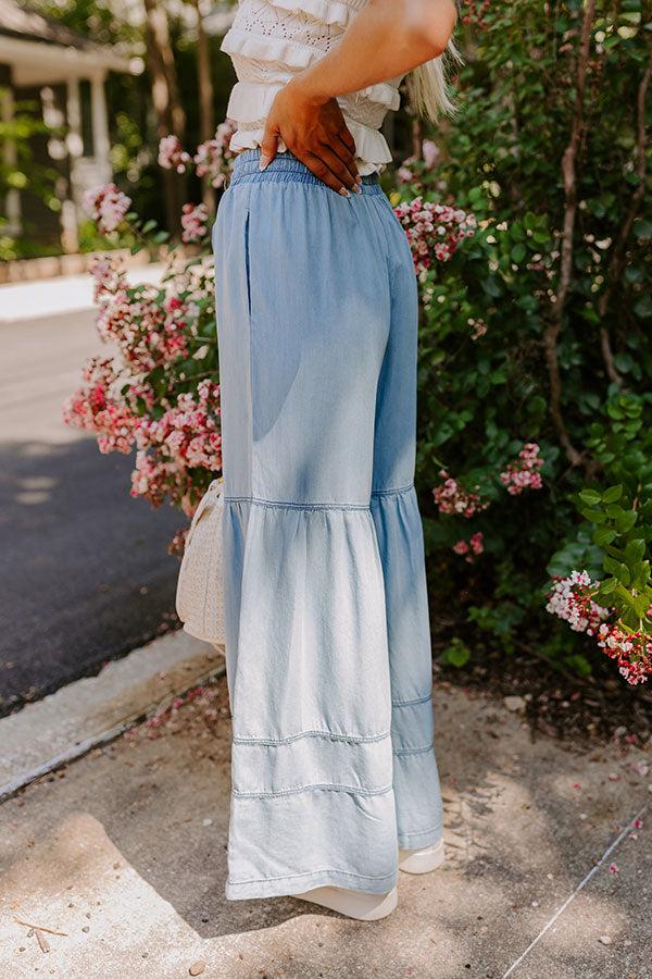 The Elizabeth High Waist Chambray Pants Product Image