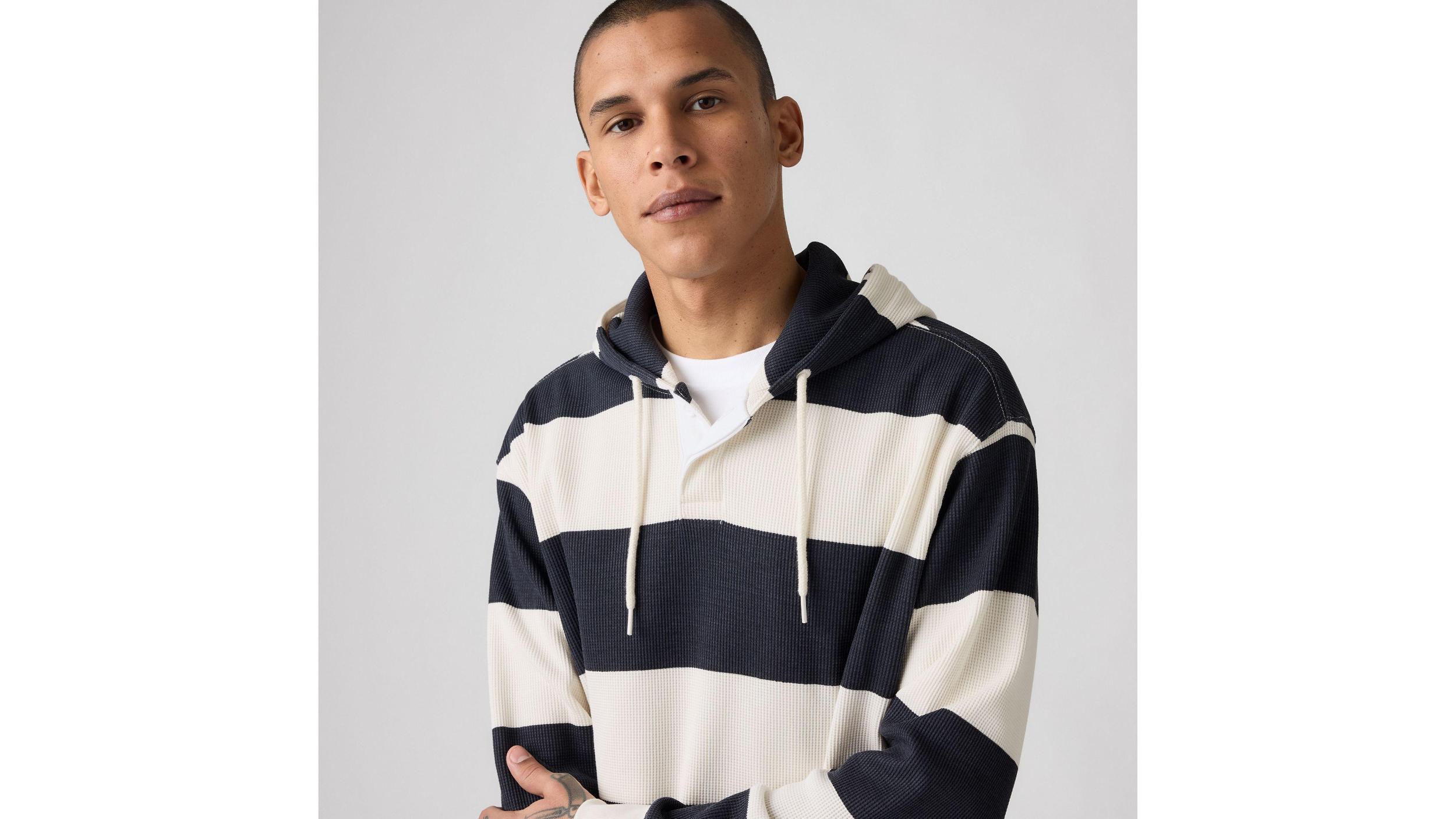 Thermal Rugby Hoodie Sweatshirt Product Image