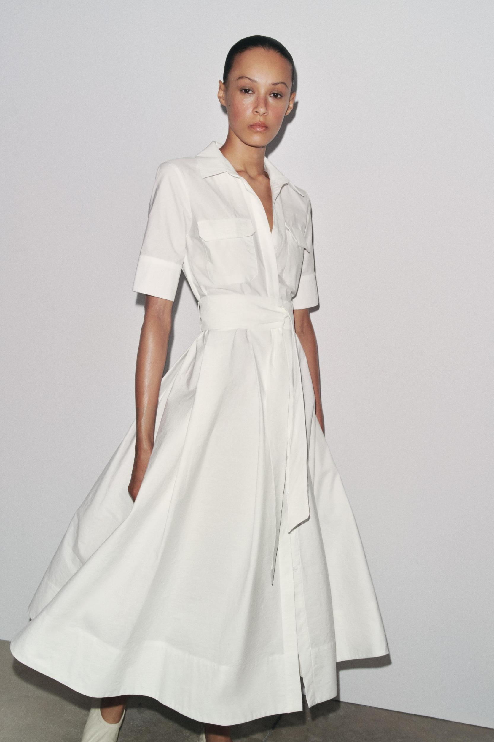 ZW COLLECTION POPLIN MIDI DRESS Product Image