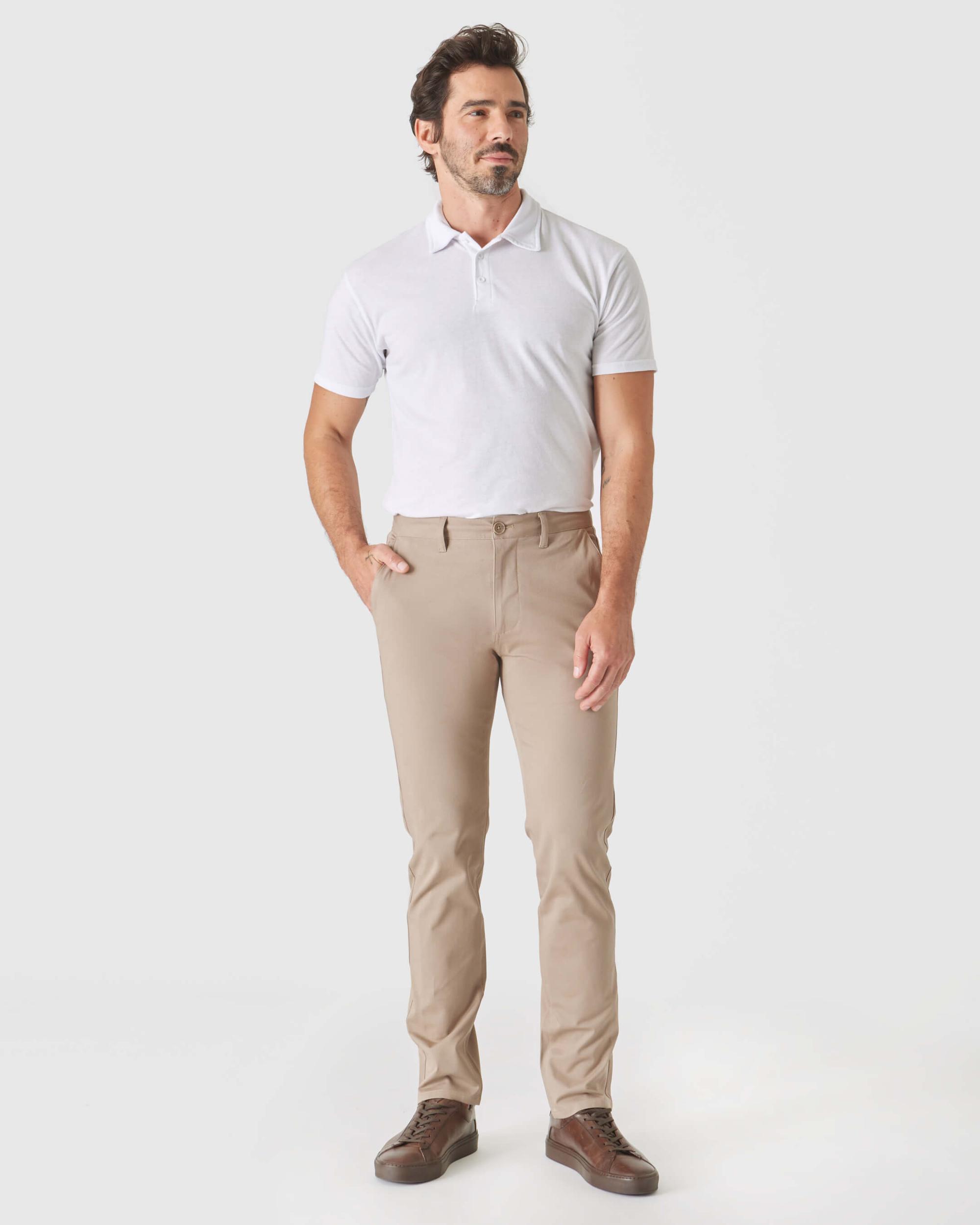 Khaki Slim Twill Chino Pant Product Image