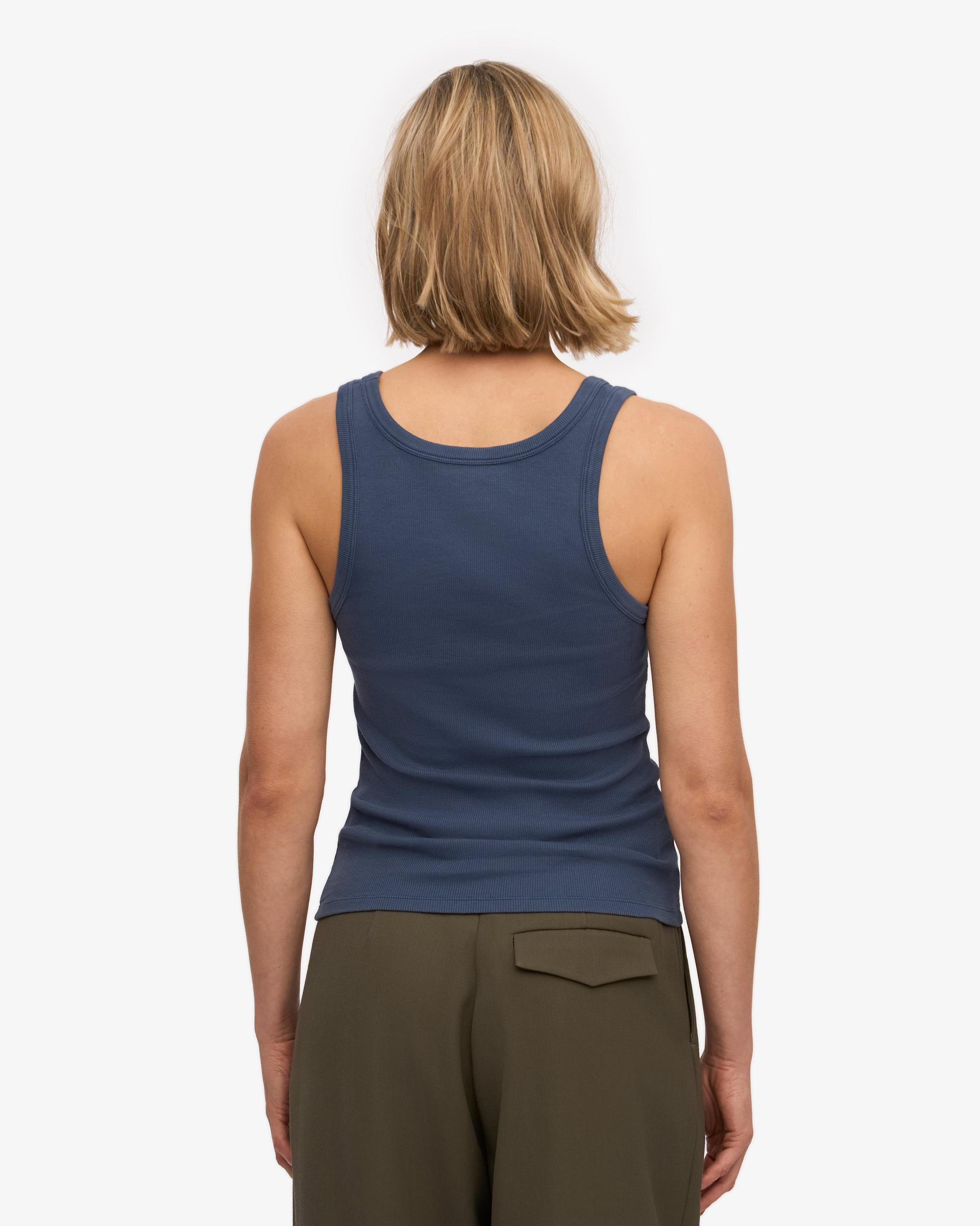Women Organic Rib Tank Top - Coffee Brown Product Image