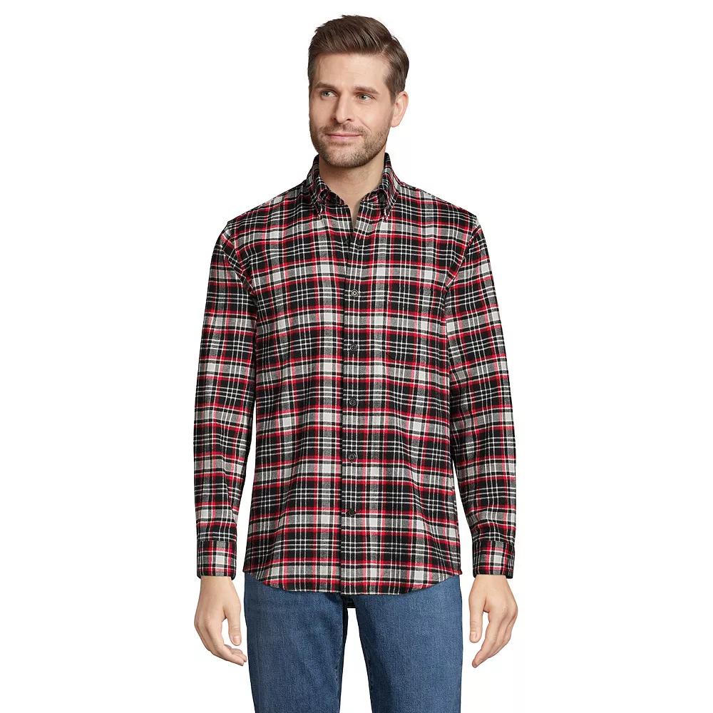 Men's Lands' End Traditional-Fit Flagship Flannel Shirt,  Product Image