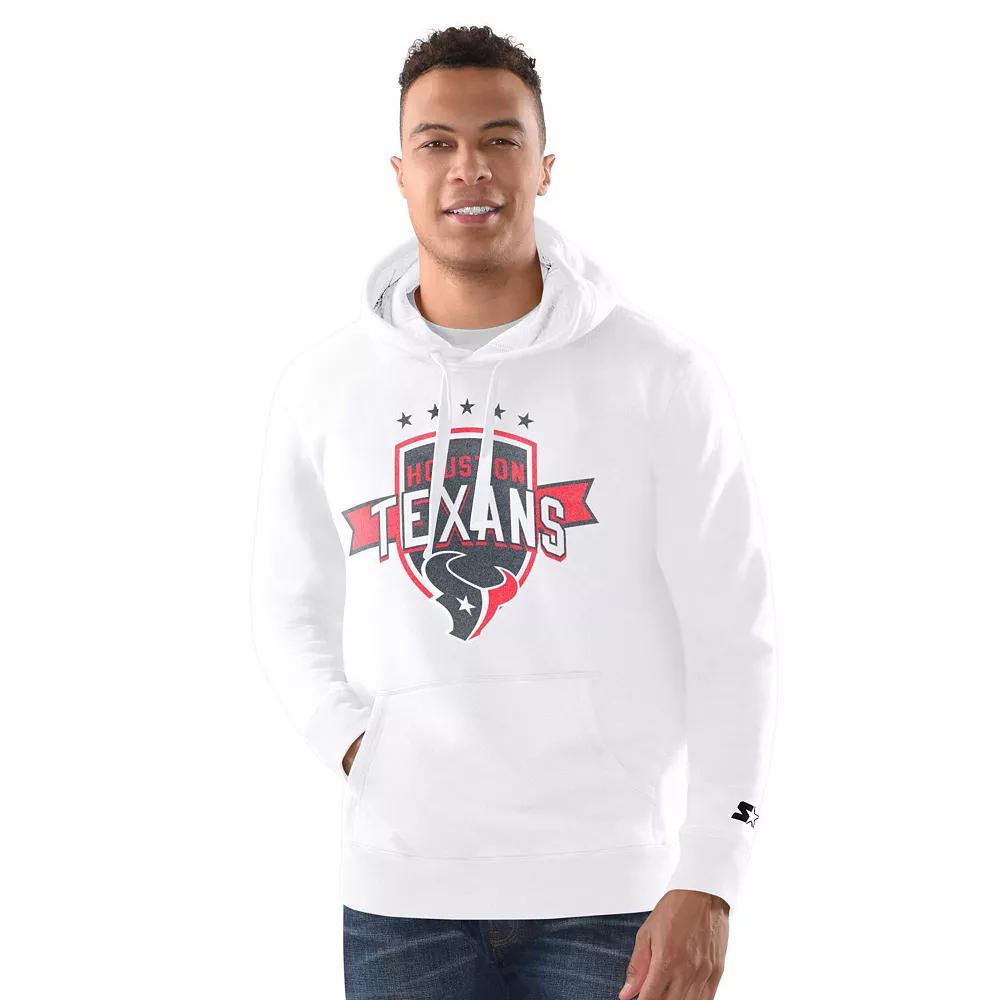 Men's Starter White Houston Texans Vintage Pullover Hoodie,  Product Image