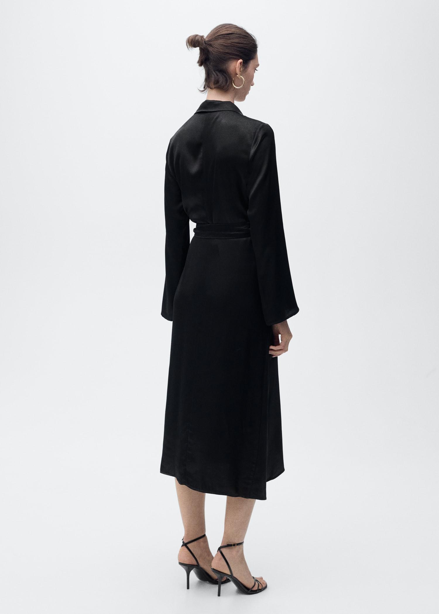 Wrap midi-dress with knot - Women | MANGO USA Product Image