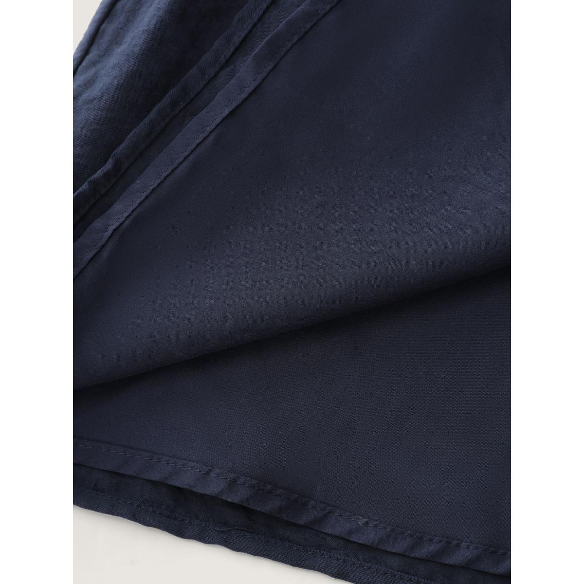 Plus Size Asymmetrical Tiered Slim-Fit Maxi Dress Women DarkBlue Timeless Gathered No stretch Side seam pocket Elegant Skirts BloomChic 26/4X Product Image