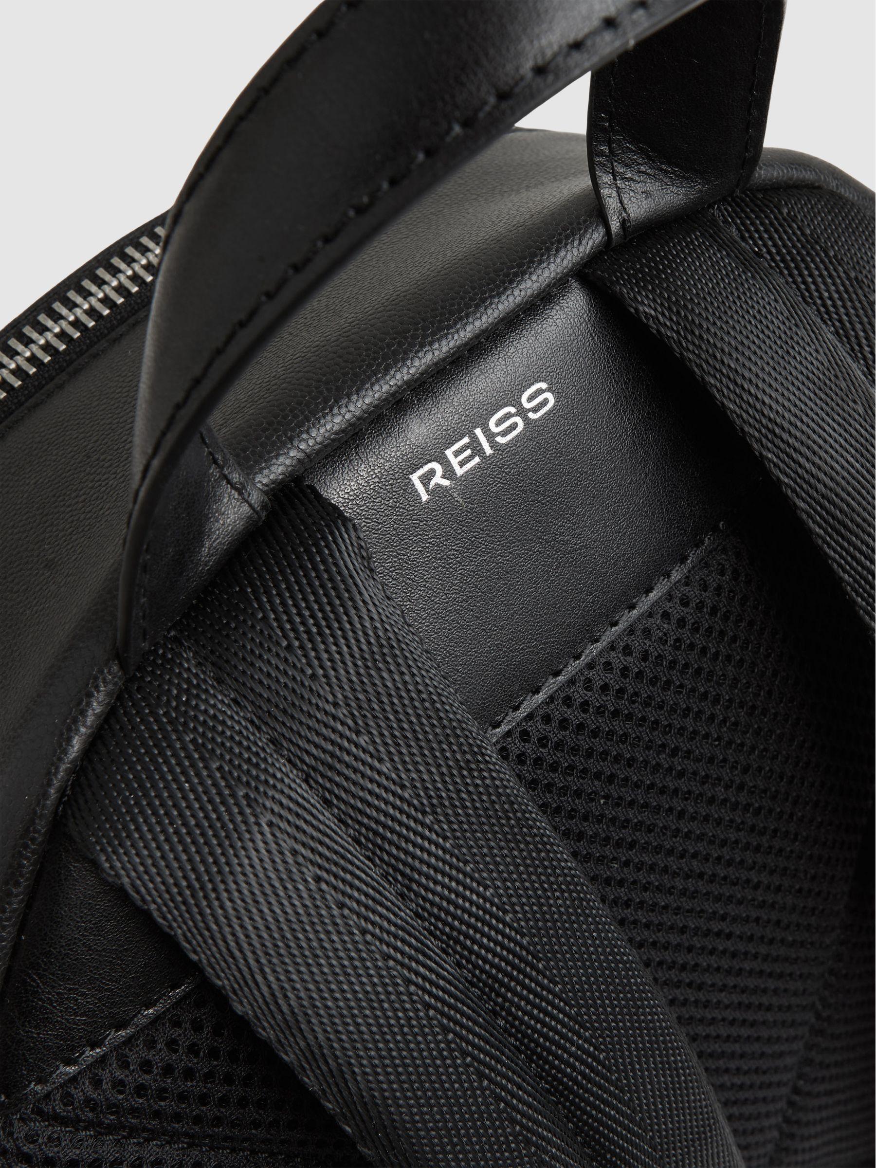 Micro-Grain Leather Backpack in Black Product Image