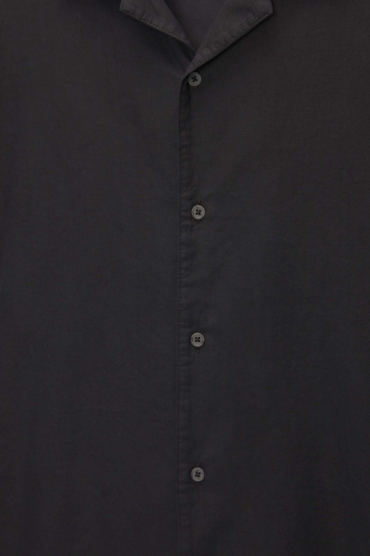 Basic short sleeve linen blend shirt Product Image