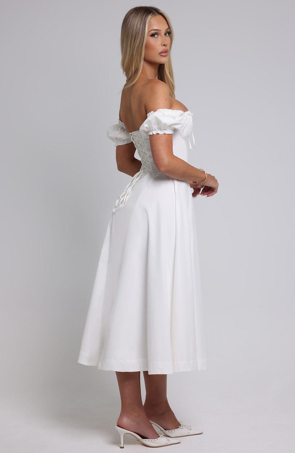 Elora Midi Dress - Ivory Product Image