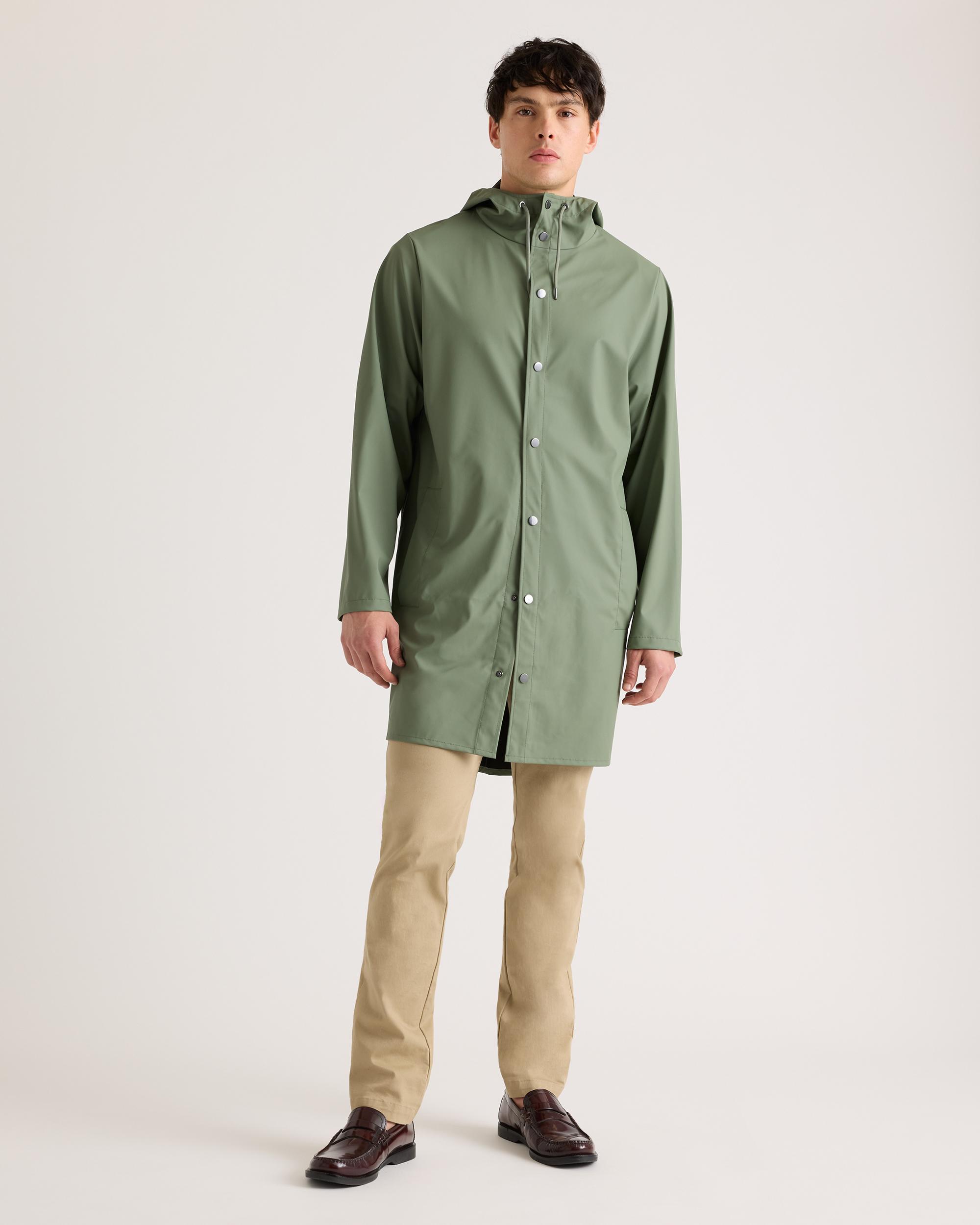 Quince | Men's Waterproof Rubberized Long Rain Jacket Recycled Polyester Product Image