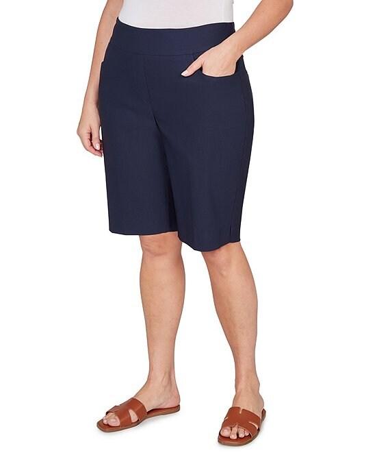 Ruby Rd. Plus Size Silky Tech Bermuda Pull-On Shorts Product Image