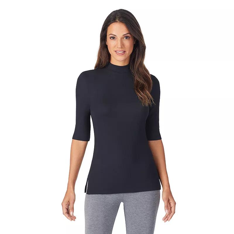 Women's Cuddl Duds® Softwear with Stretch Elbow Sleeve Mockneck Top,  Product Image