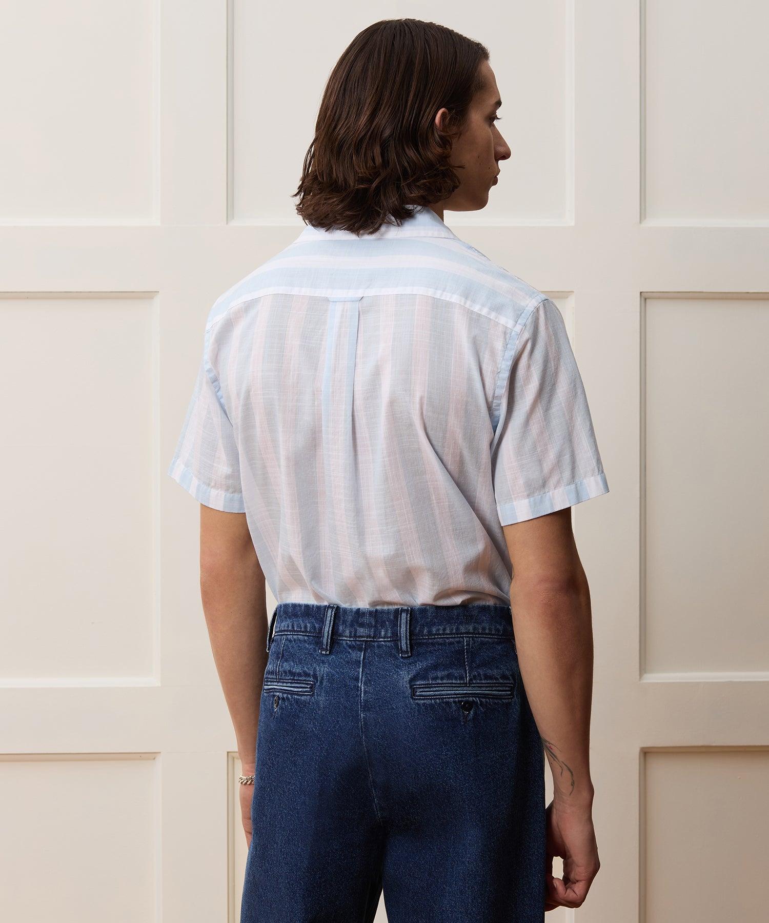 Cropped Cotton Summerweight Camp Collar Shirt Product Image