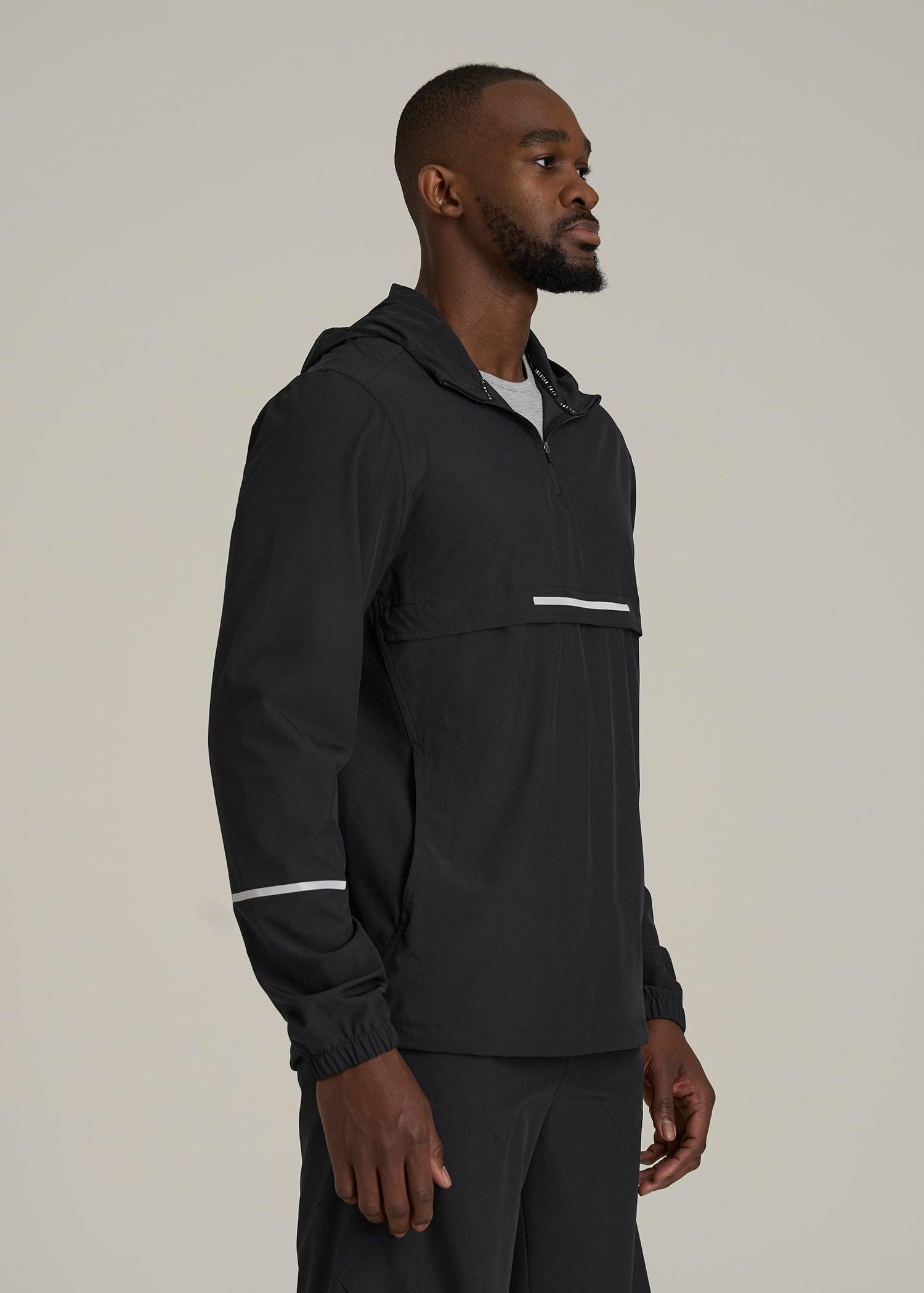 Featherweight Packable Anorak for Tall Men in Black Male Product Image