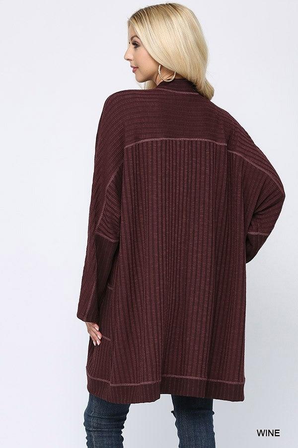 1507   Khloe Soft Rib Knit Cardigan Product Image