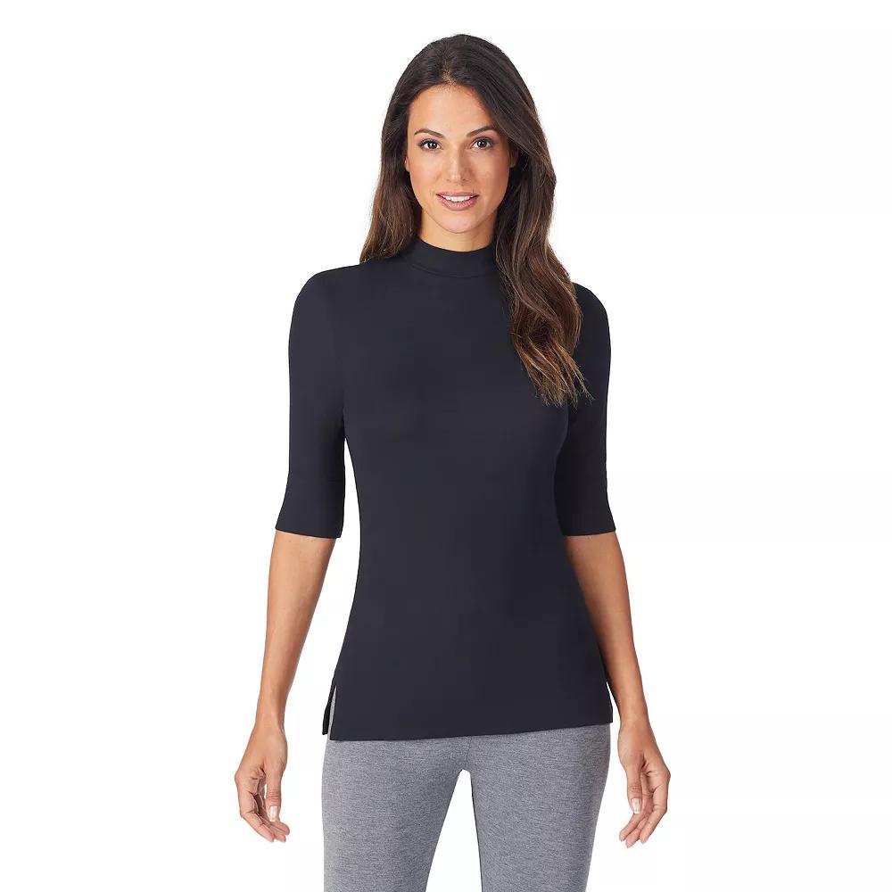 Women's Cuddl Duds® Softwear with Stretch Elbow Sleeve Mockneck Top,  Product Image