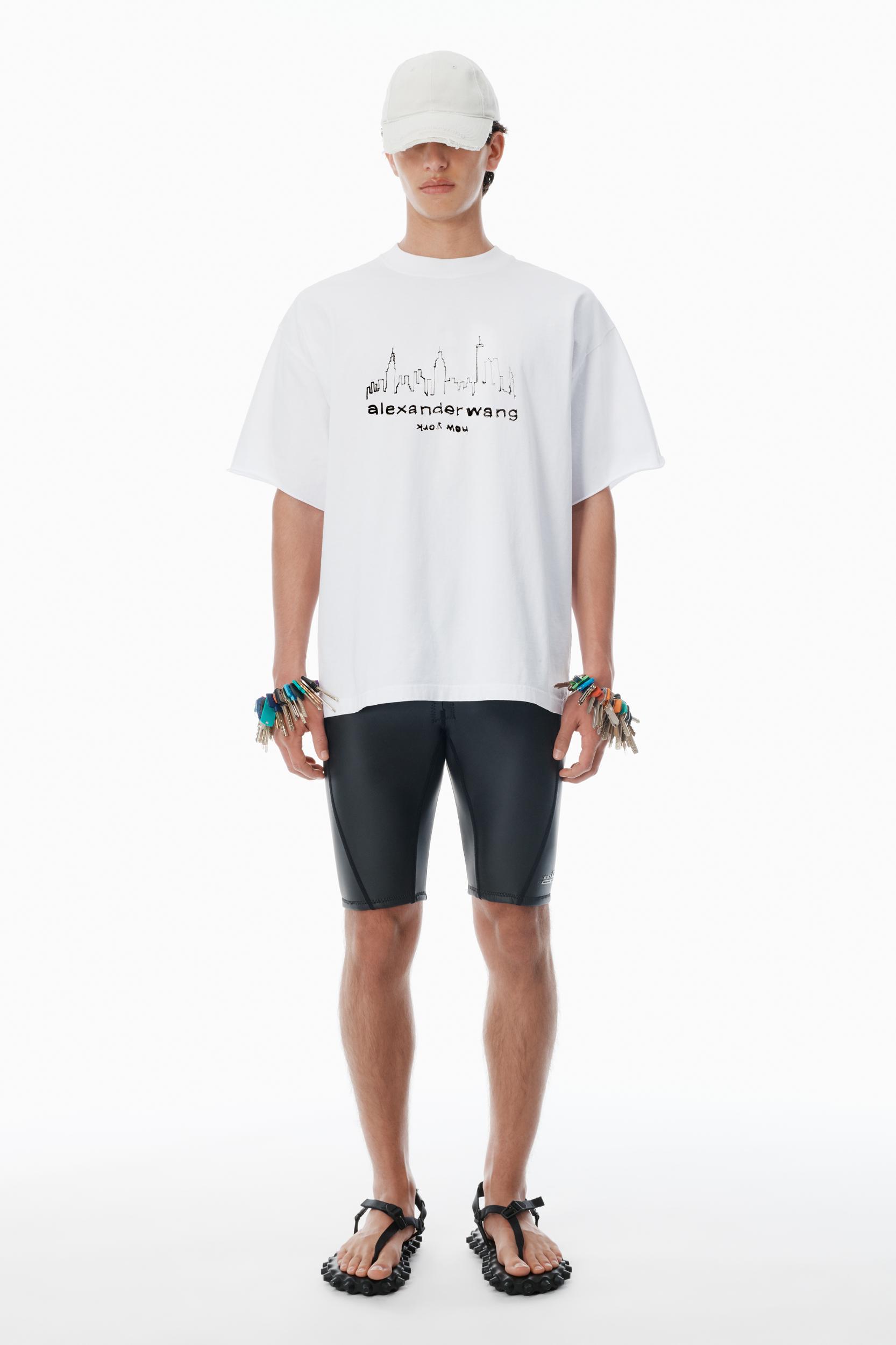 White Cotton Oversized Logo T-shirt  Product Image