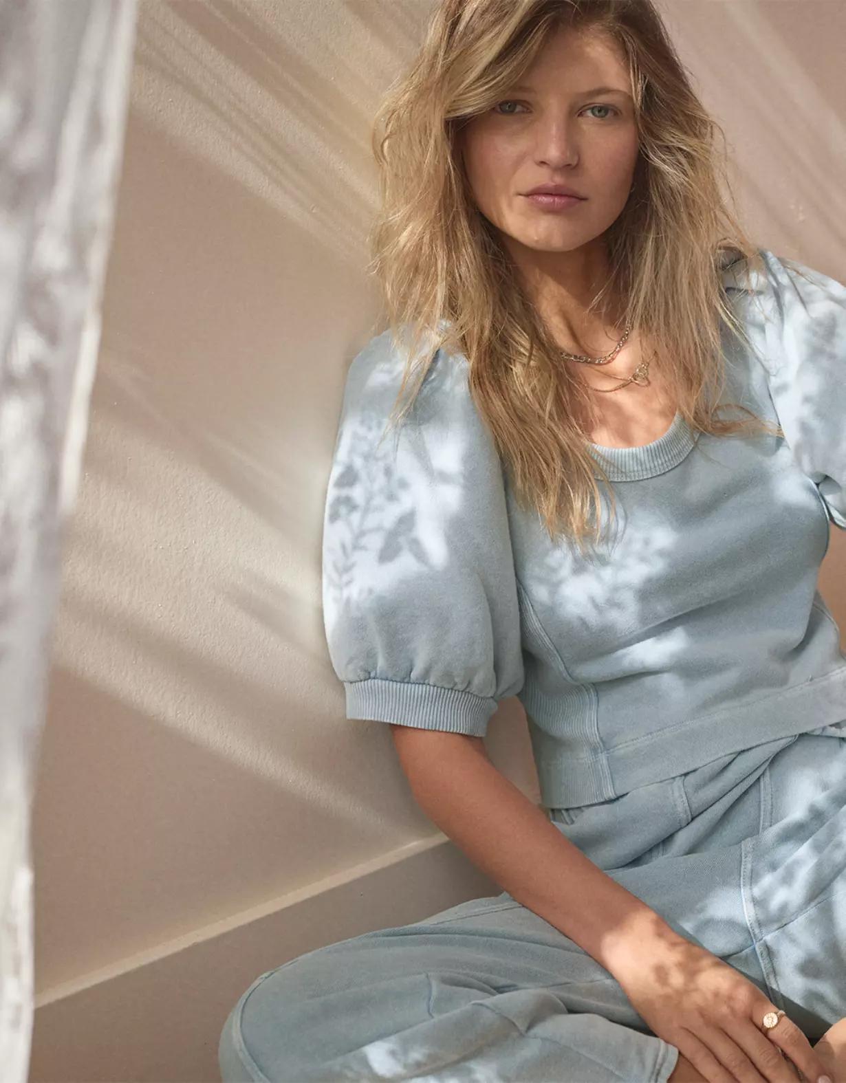 Aerie Seams Right Short Sleeve Sweatshirt Product Image