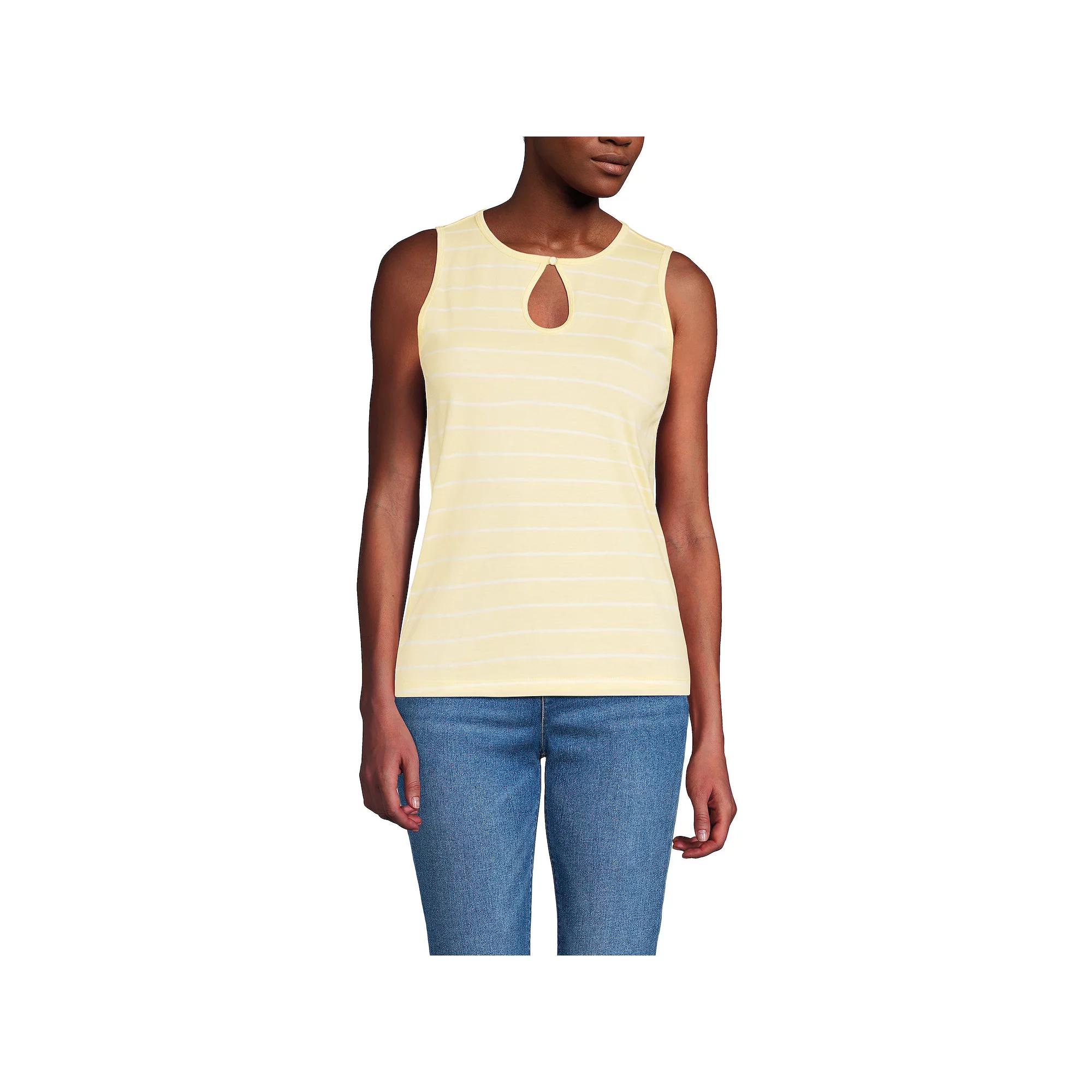 Women's Lands' End Supima Keyhole Tank Top,  Product Image
